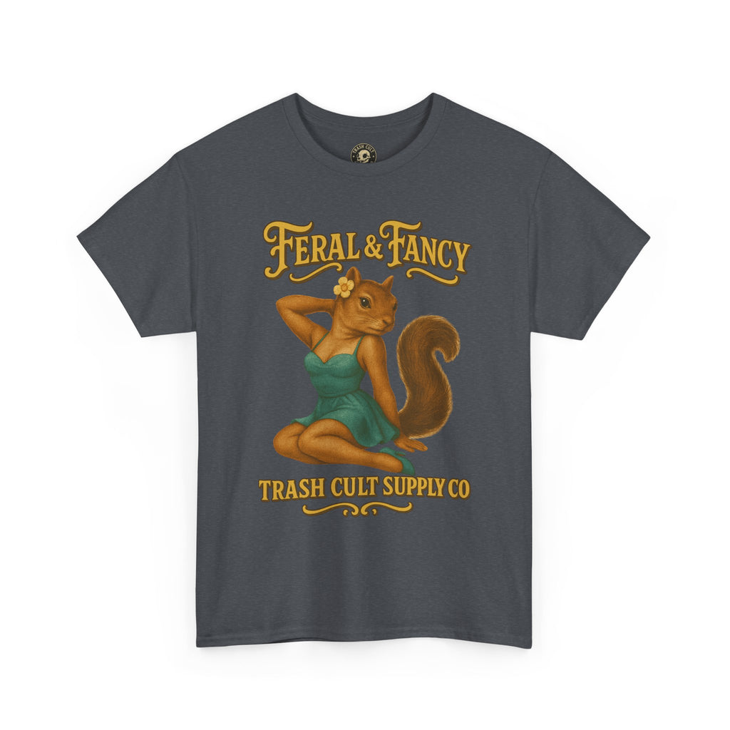 Feral & Fancy Pin-Up Squirrel Shirt – Vintage 1950s Style | Trash Cult Supply Co | Gildan 5000