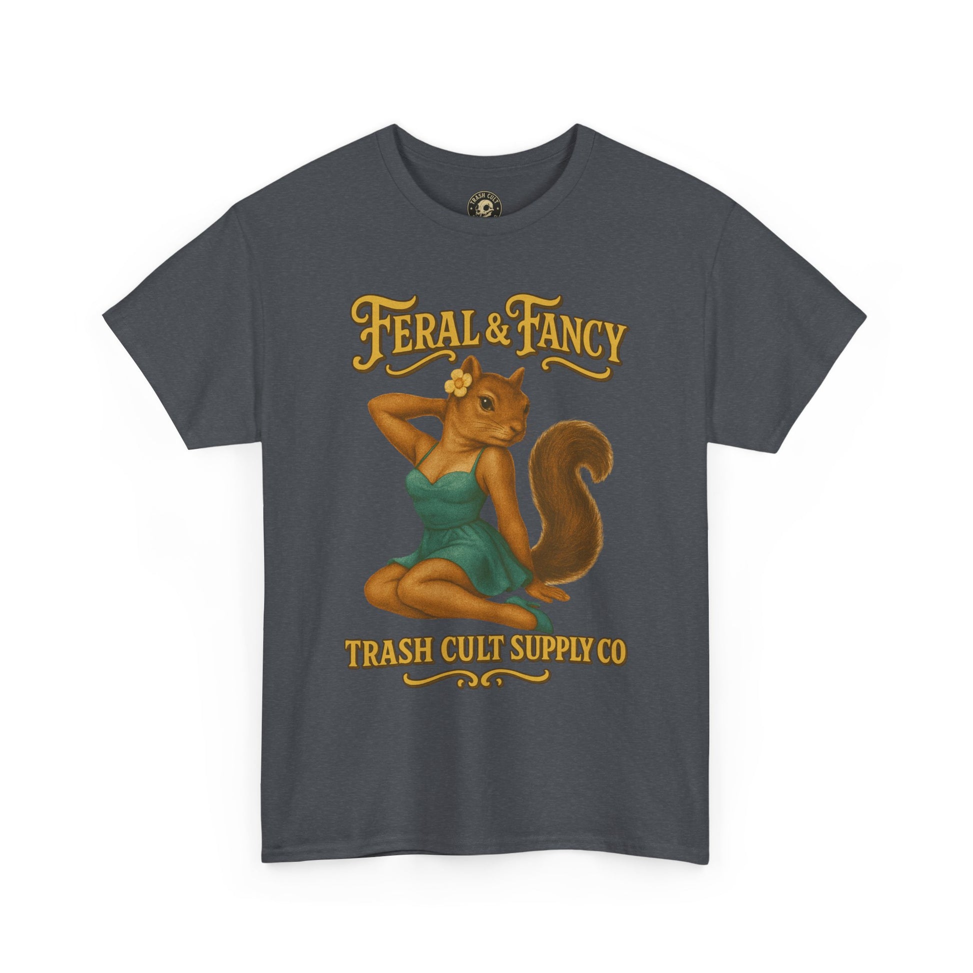 Feral & Fancy Pin-Up Squirrel Shirt – Vintage 1950s Style | Trash Cult Supply Co | Gildan 5000