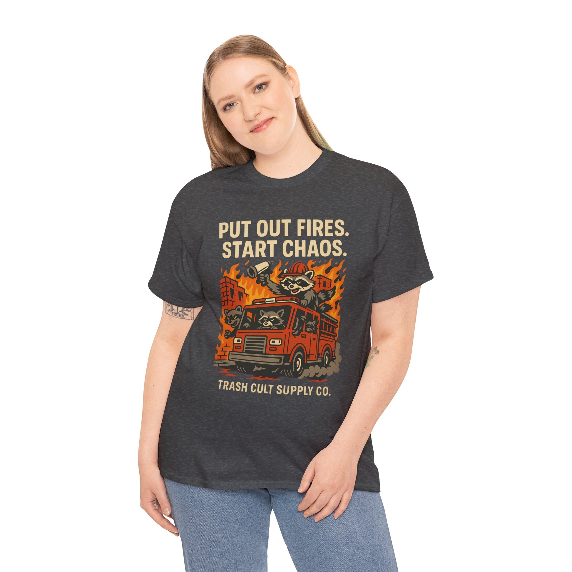 Put Out Fires Start Chaos Unisex Heavy Cotton Tee | Funny Firefighter Shirt | Casual Wear | Gift for Firefighter Lovers, Firefighter [...]