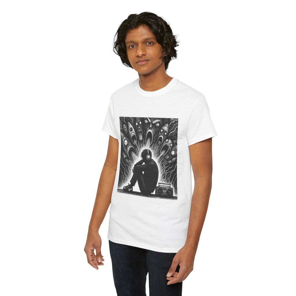 Xian Allen x Trash Cult Shirt – “Turn It Up Louder” | Screaming Chaos Headphones Tee
