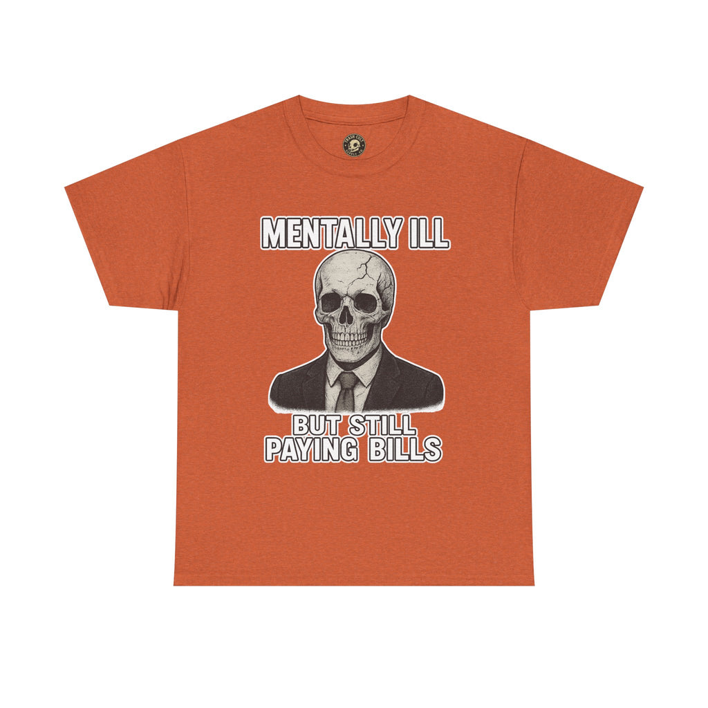 Mental Health Awareness Tee, Unisex Skull Shirt, Funny Graphic Tee, Quirky Casual Wear, Gifts for Friends, Halloween Apparel