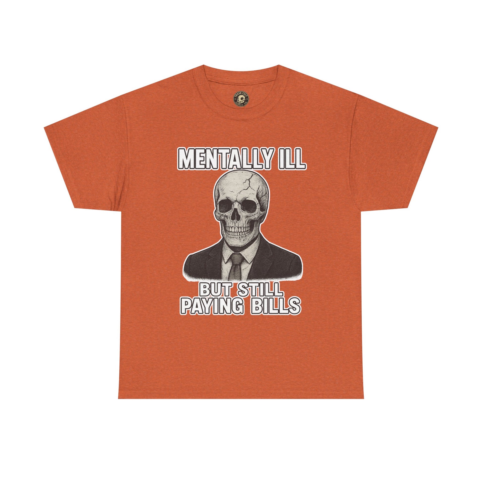 Mental Health Awareness Tee, Unisex Skull Shirt, Funny Graphic Tee, Quirky Casual Wear, Gifts for Friends, Halloween Apparel