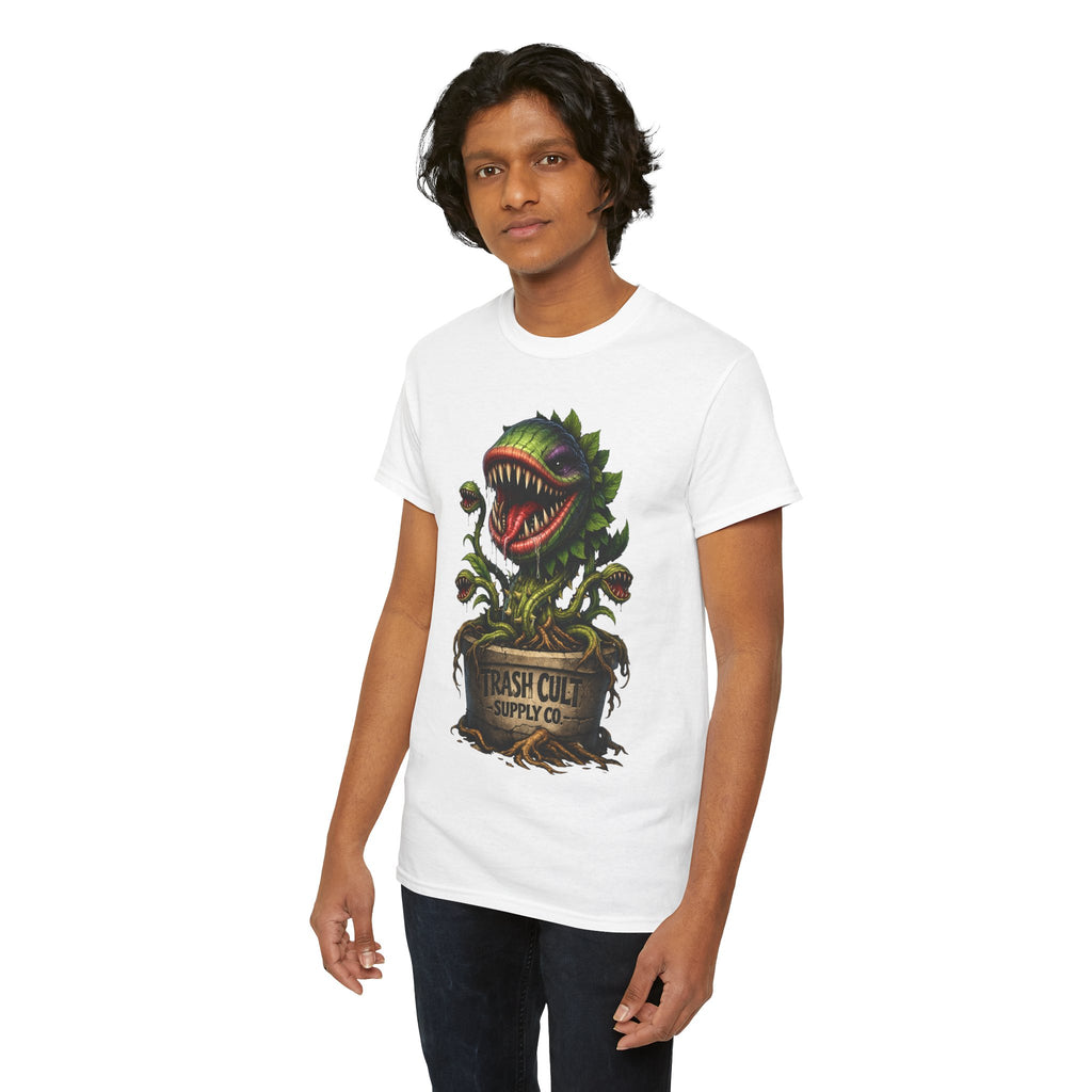 Carnivorous Plant Graphic Tee — "Trash Cult Supply Co." Potted Monster Shirt