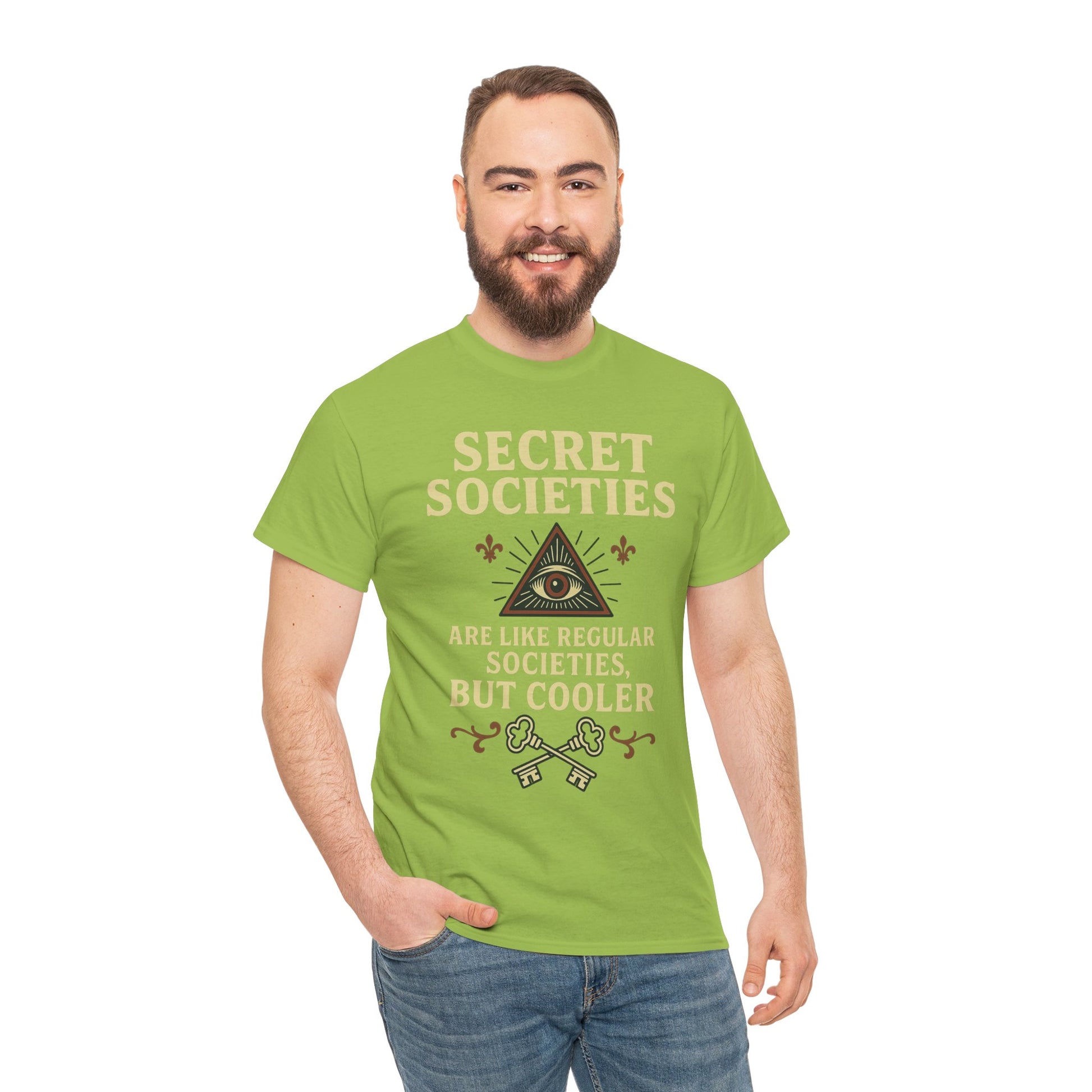 Secret Societies Shirt – Illuminati Eye Graphic Tee – Gildan 5000 Soft Cotton – Trash Cult Vintage Design