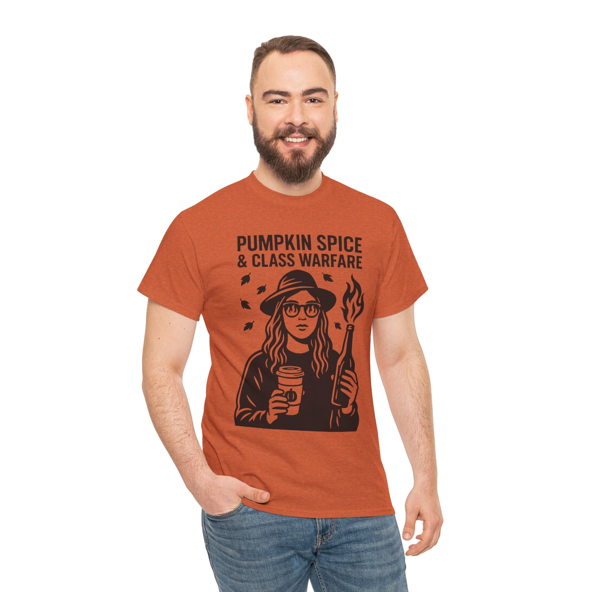 Pumpkin Spice & Class Warfare Shirt – Fall Riot Girl Graphic Tee – Fall of Humanity Collection – Trash Cult Supply Co.
