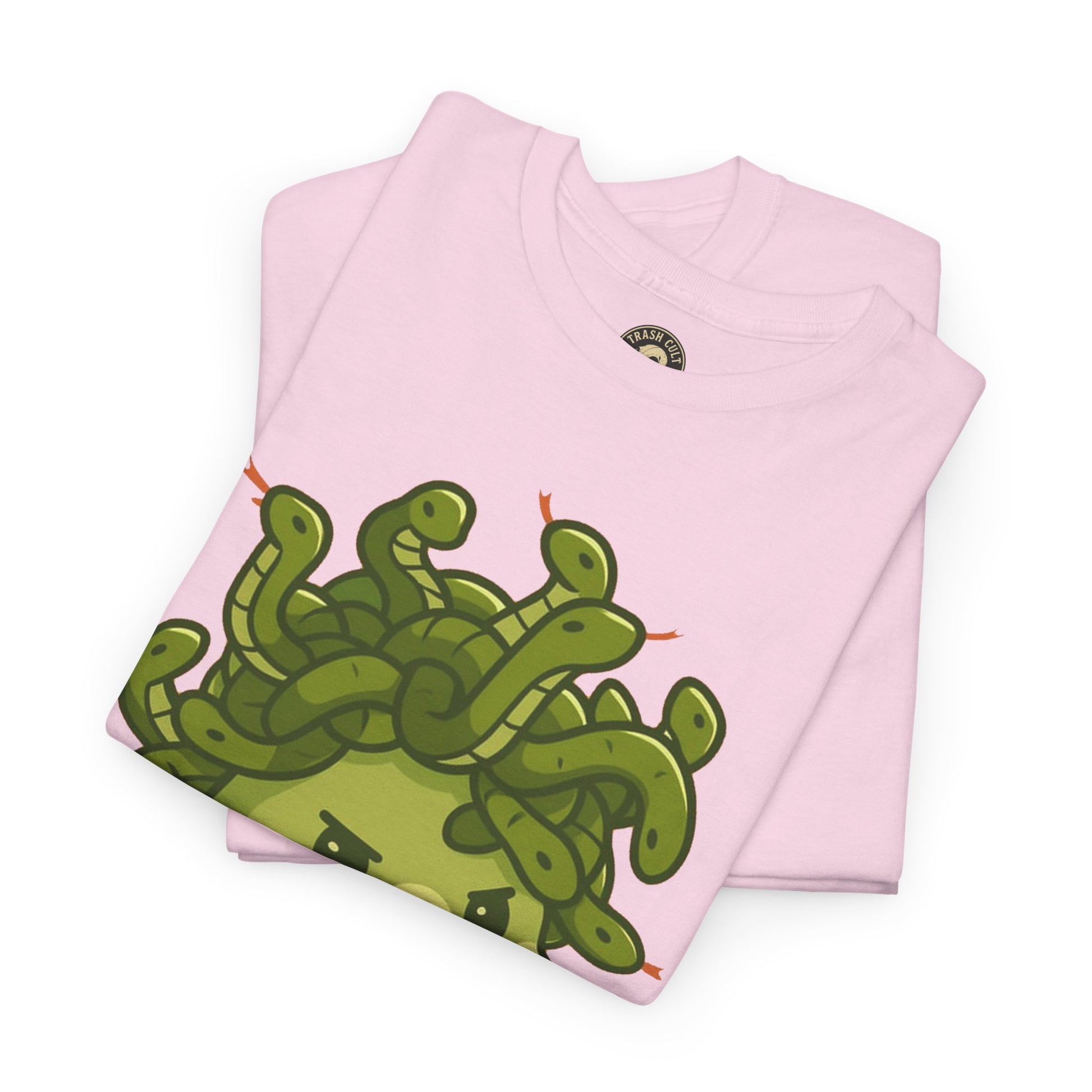 Meow-dusa Funny Cat Medusa T-Shirt – Gildan 5000 Heavy Cotton Tee