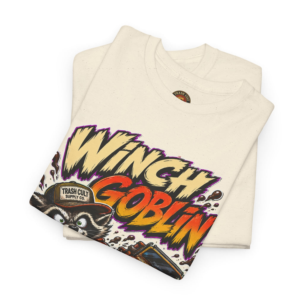 Winch Goblin Tee — Vintage Tow Truck Mechanic Graphic Shirt