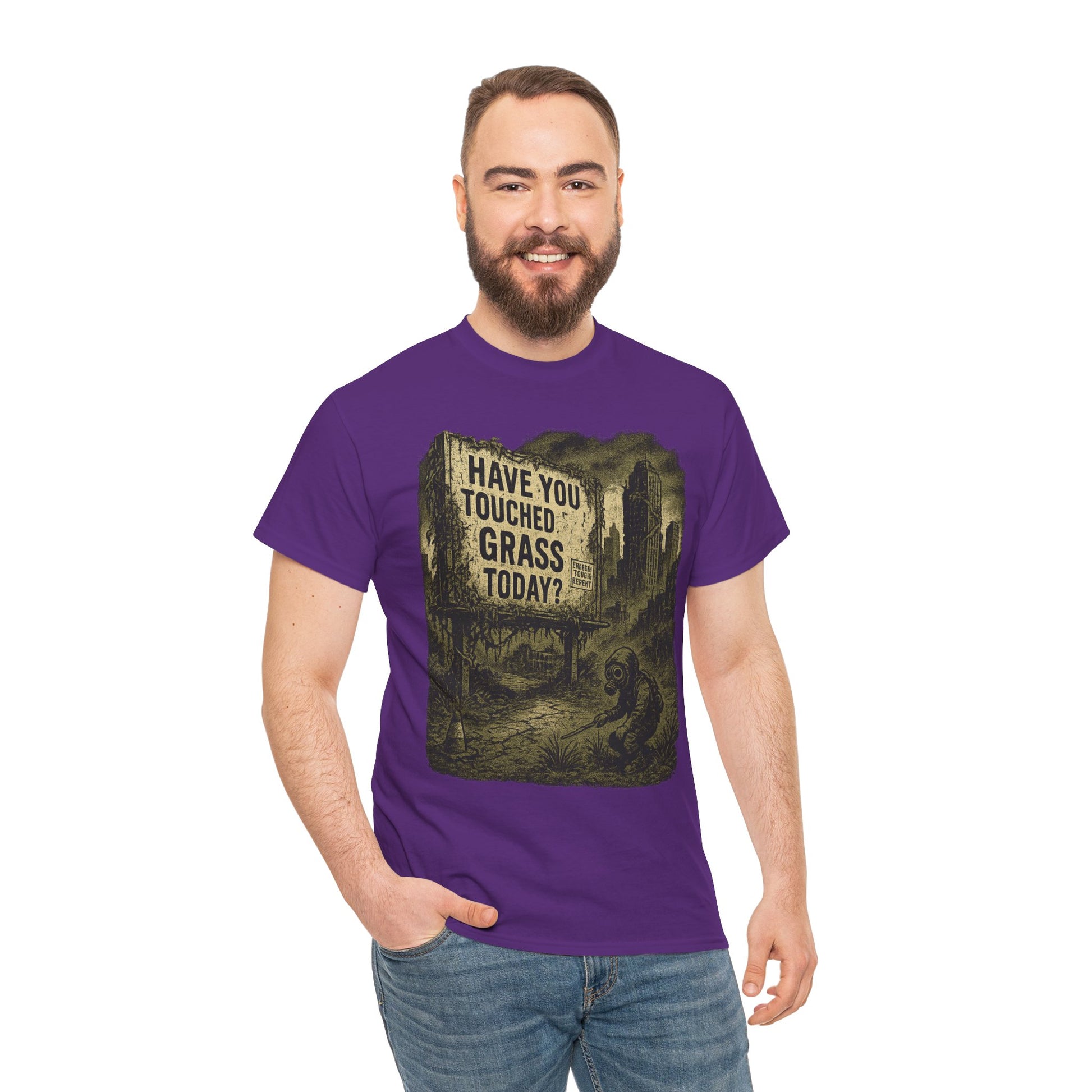 Post-Apocalyptic "Have You Touched Grass Today?" Shirt – Trash Cult Supply Co.