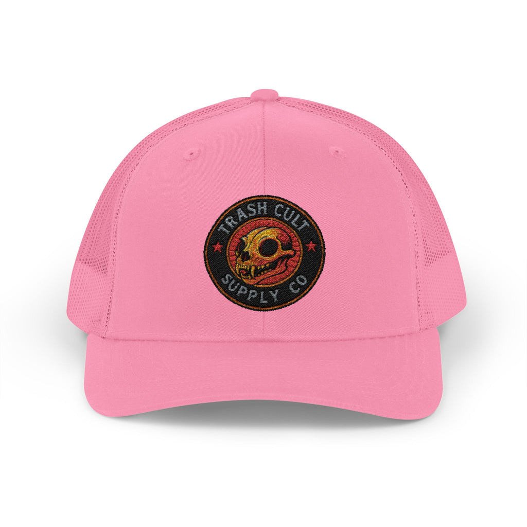Trash Cult Supply Co. Trucker Hat – Embroidered Logo Snapback Cap
