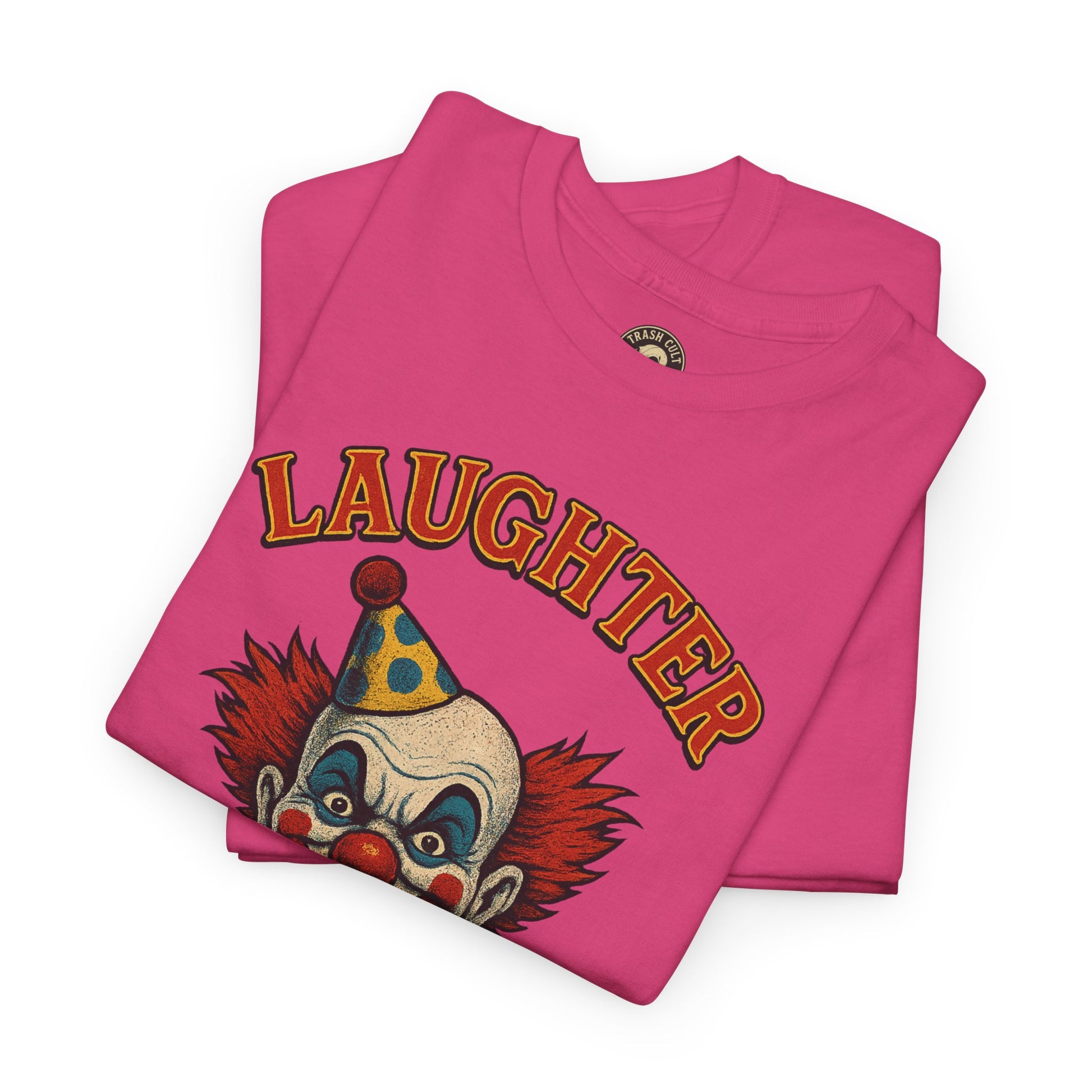 Laughter Isn’t Voluntary Creepy Clown Shirt – Circus Horror Tee – Gildan 5000