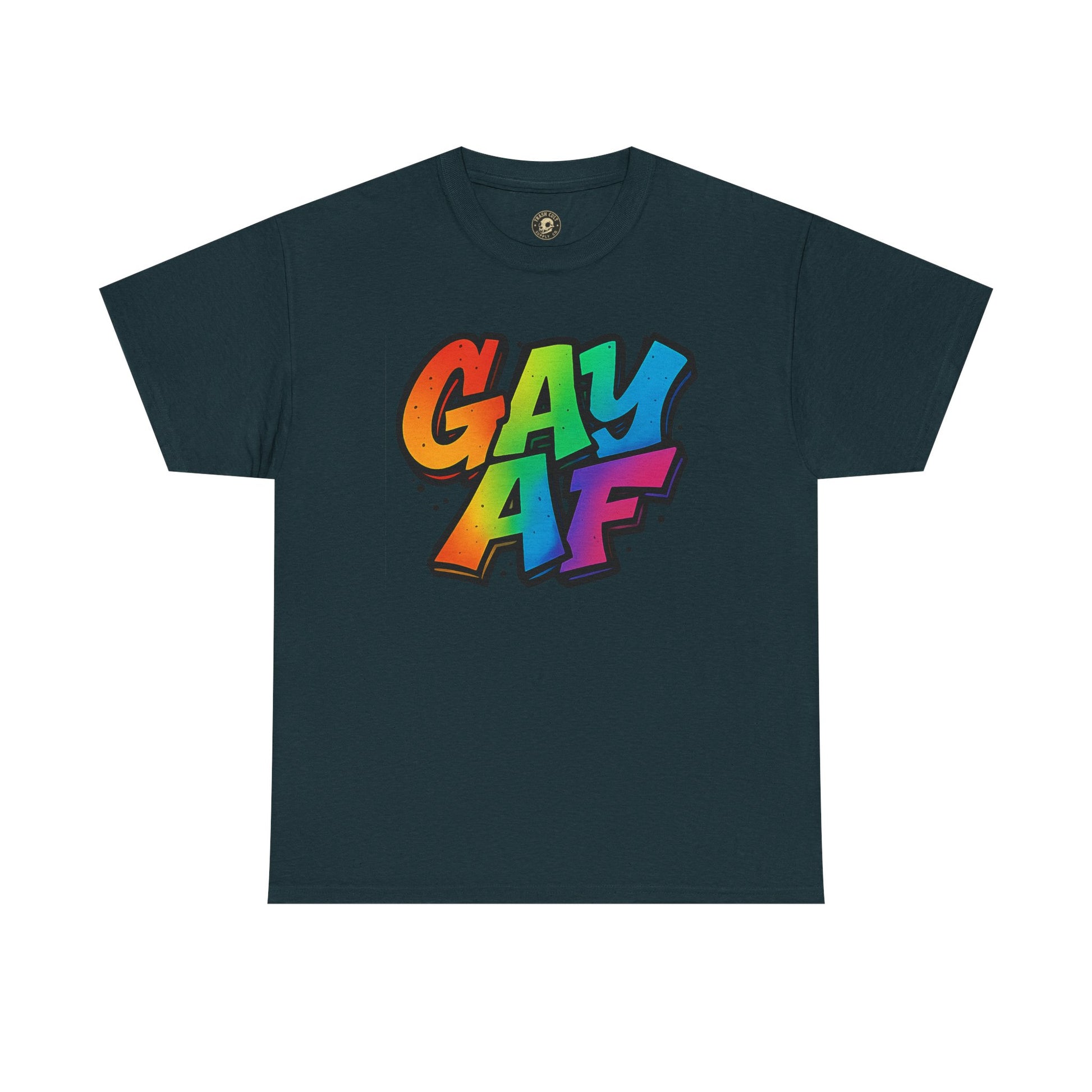 Pride Graphic Tee, Vibrant Gay AF Cotton T-Shirt, LGBTQ+ Celebration Wear, Fun Gift for Friends, Festival Fashion