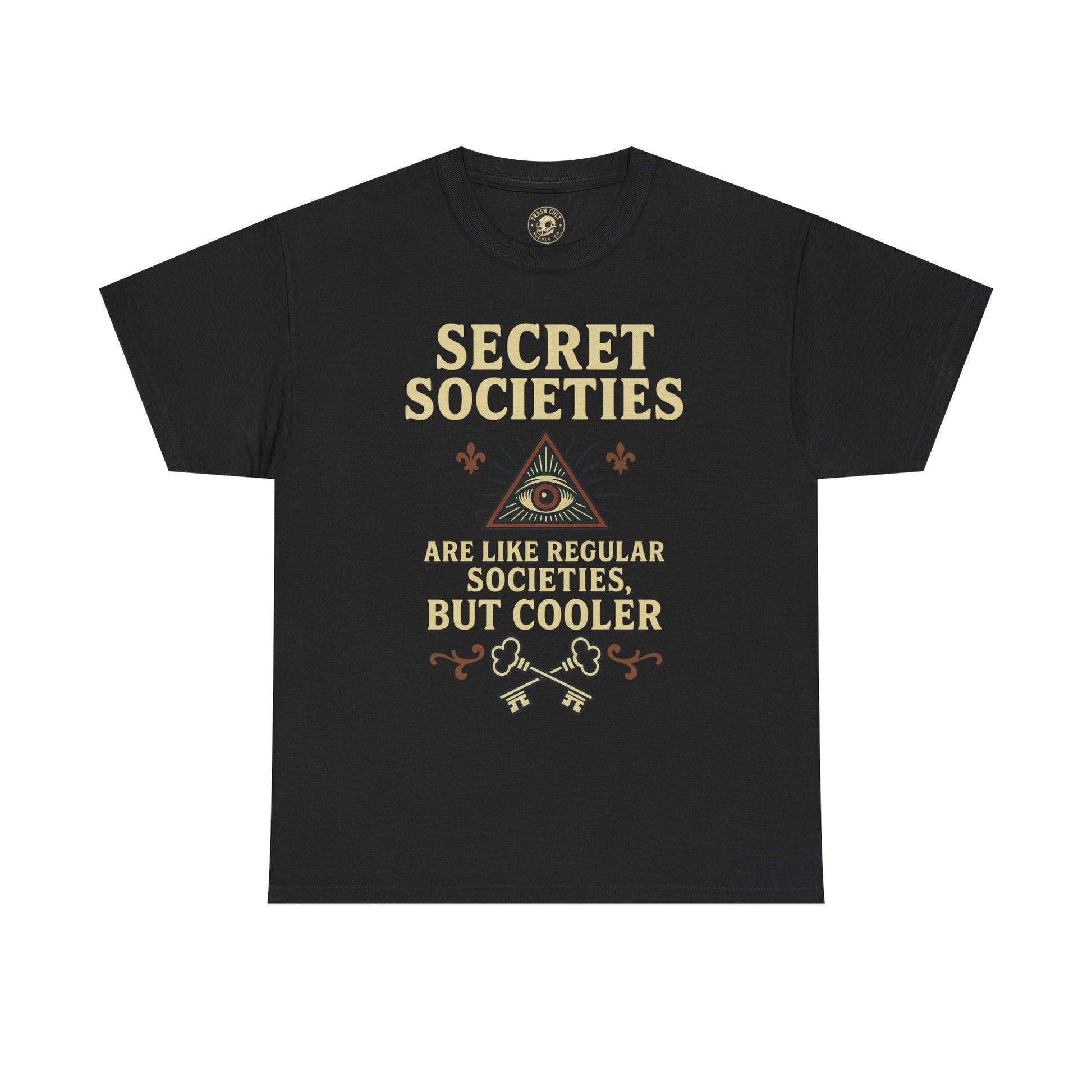 Secret Societies Shirt – Illuminati Eye Graphic Tee – Gildan 5000 Soft Cotton – Trash Cult Vintage Design