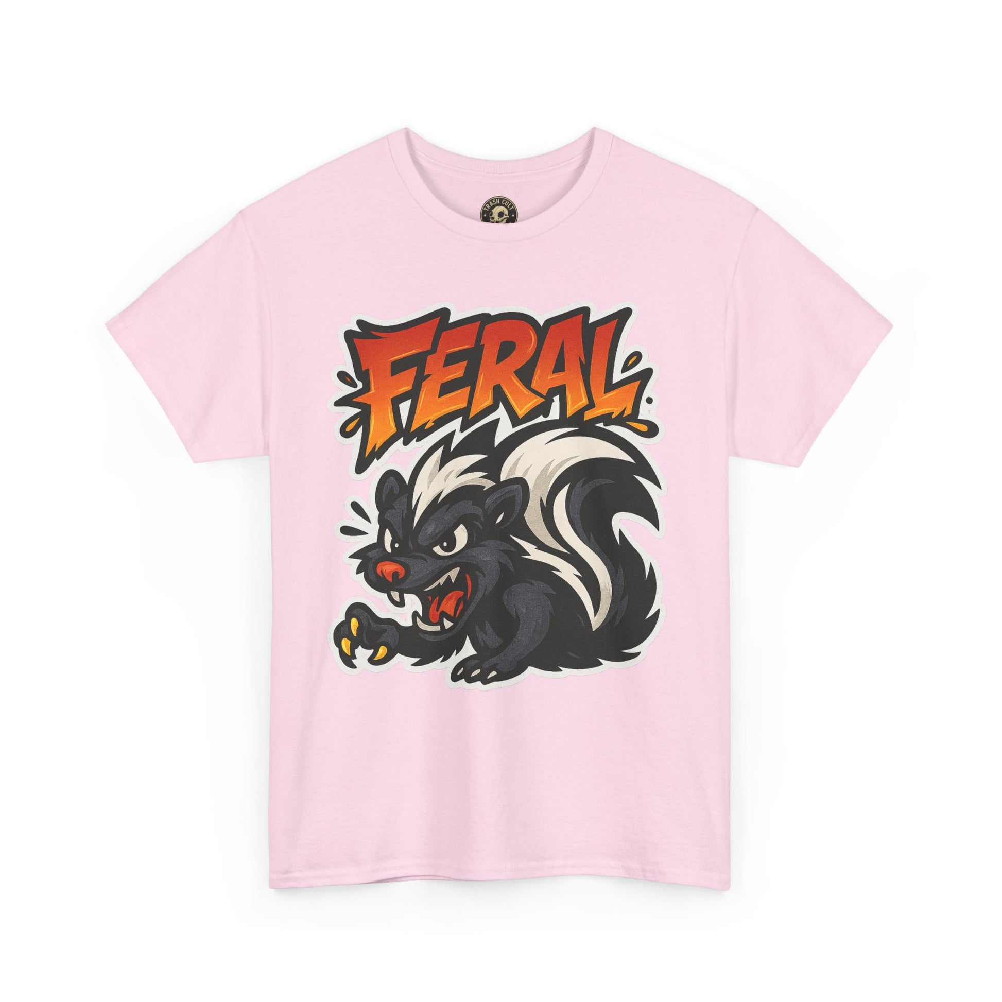 Feral  Skunk Graphic Tee, Cool T-Shirt, Streetwear Style, Unique Gift, Animal Lover Apparel, Fun Casual Wear