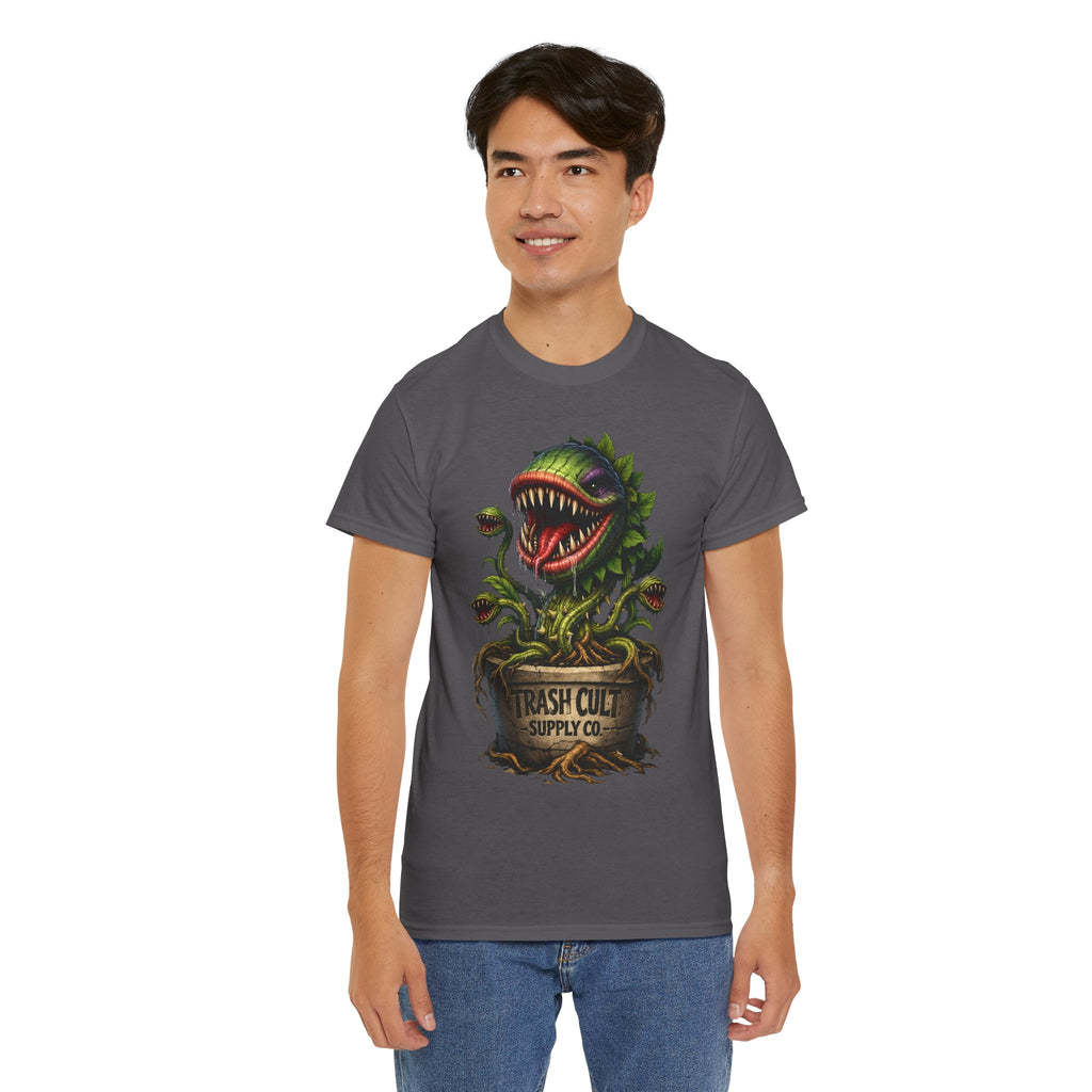 Carnivorous Plant Graphic Tee — "Trash Cult Supply Co." Potted Monster Shirt