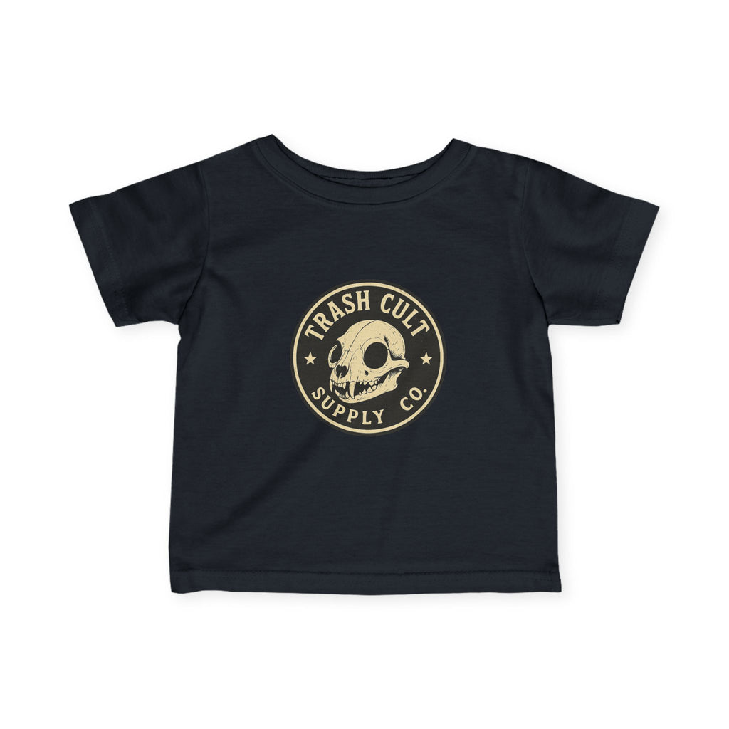 Trash Cult Skull Infant Tee, Baby T-Shirt, Unisex Baby Top, Cute Skull Baby Clothes, Edgy Infant Apparel, Trendy Newborn Gift