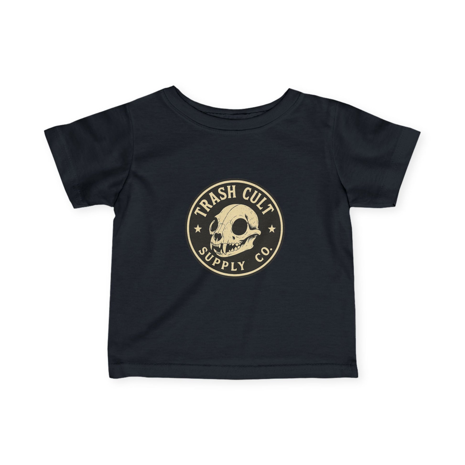 Trash Cult Skull Infant Tee, Baby T-Shirt, Unisex Baby Top, Cute Skull Baby Clothes, Edgy Infant Apparel, Trendy Newborn Gift