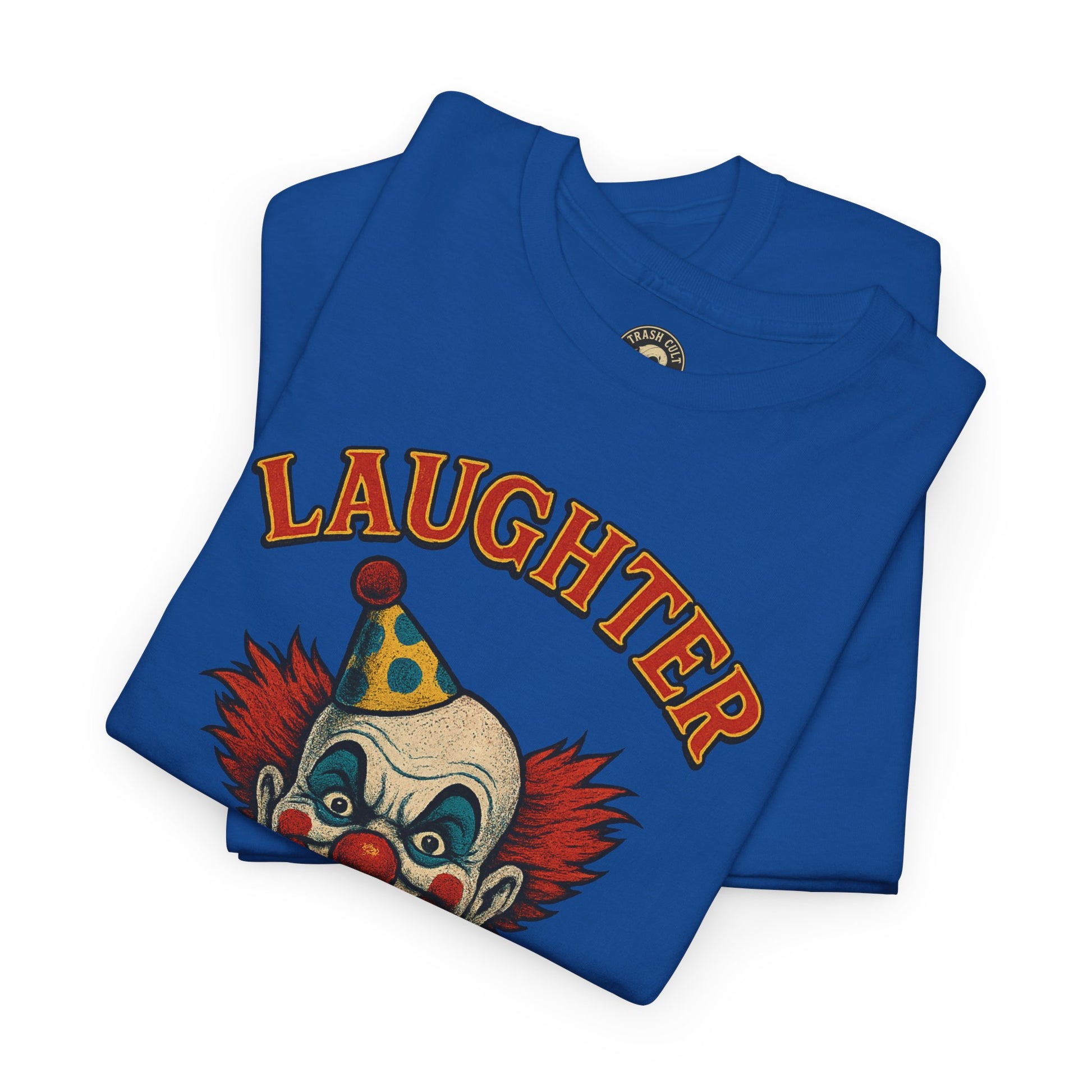 Laughter Isn’t Voluntary Creepy Clown Shirt – Circus Horror Tee – Gildan 5000