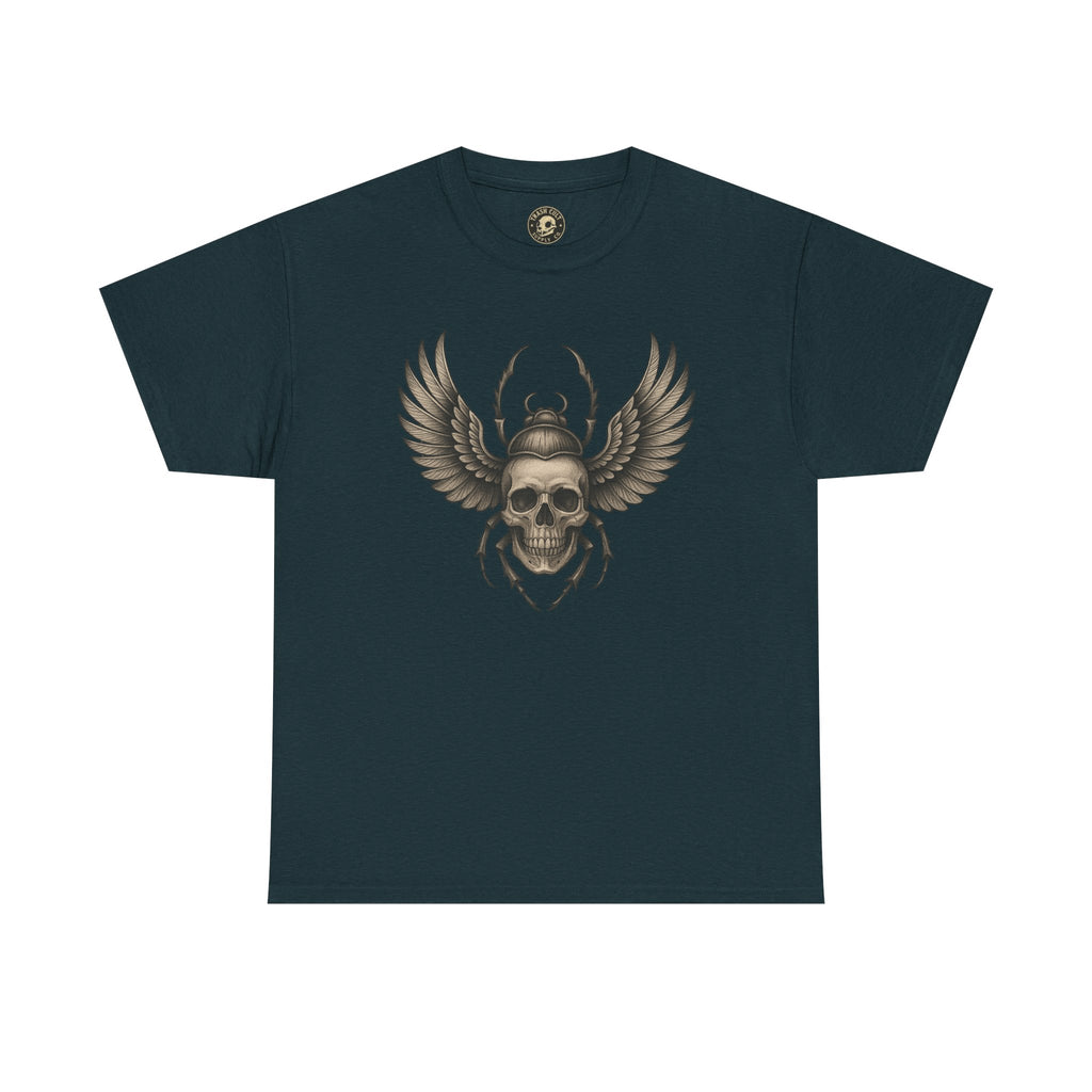Winged Skull Scarab Shirt – Dark Gothic Beetle Graphic Tee – Gildan 5000 Unisex