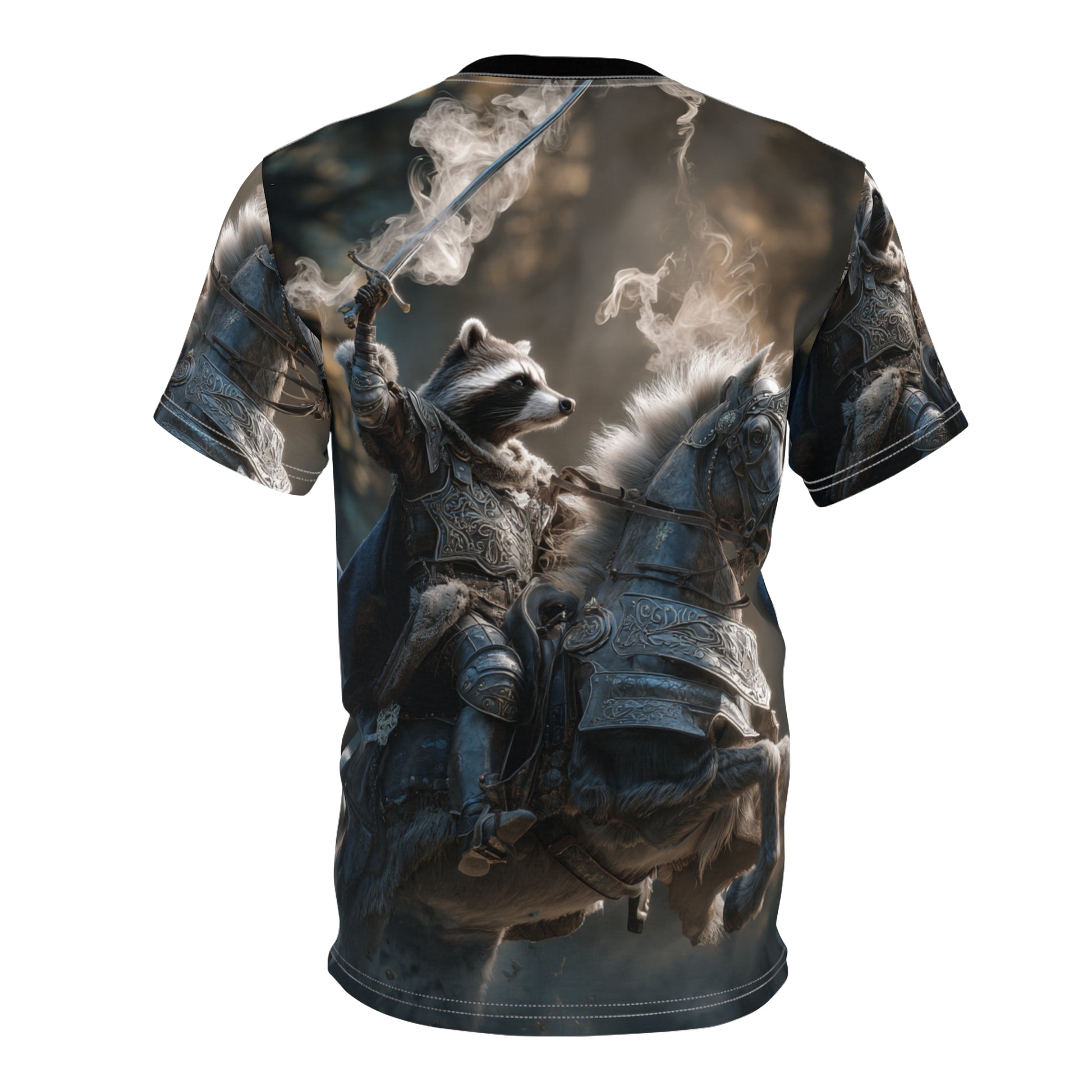 Fantasy Warrior Tee, Unisex Graphic T-Shirt, Animal Knight Apparel, Unique Costume Shirt, Gift for Gamers, Medieval Style Top