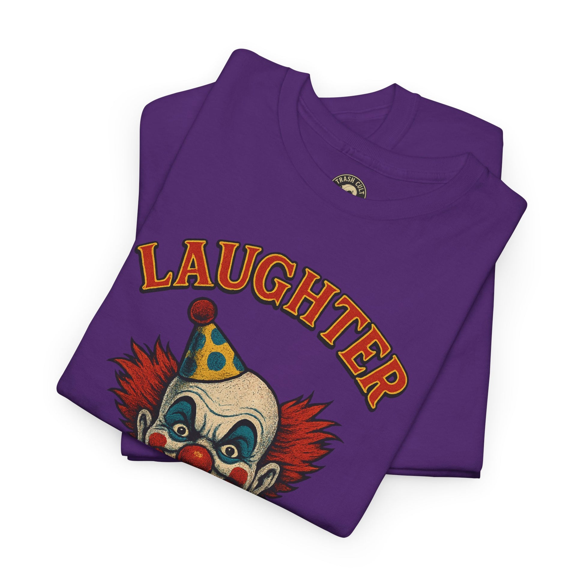 Laughter Isn’t Voluntary Creepy Clown Shirt – Circus Horror Tee – Gildan 5000