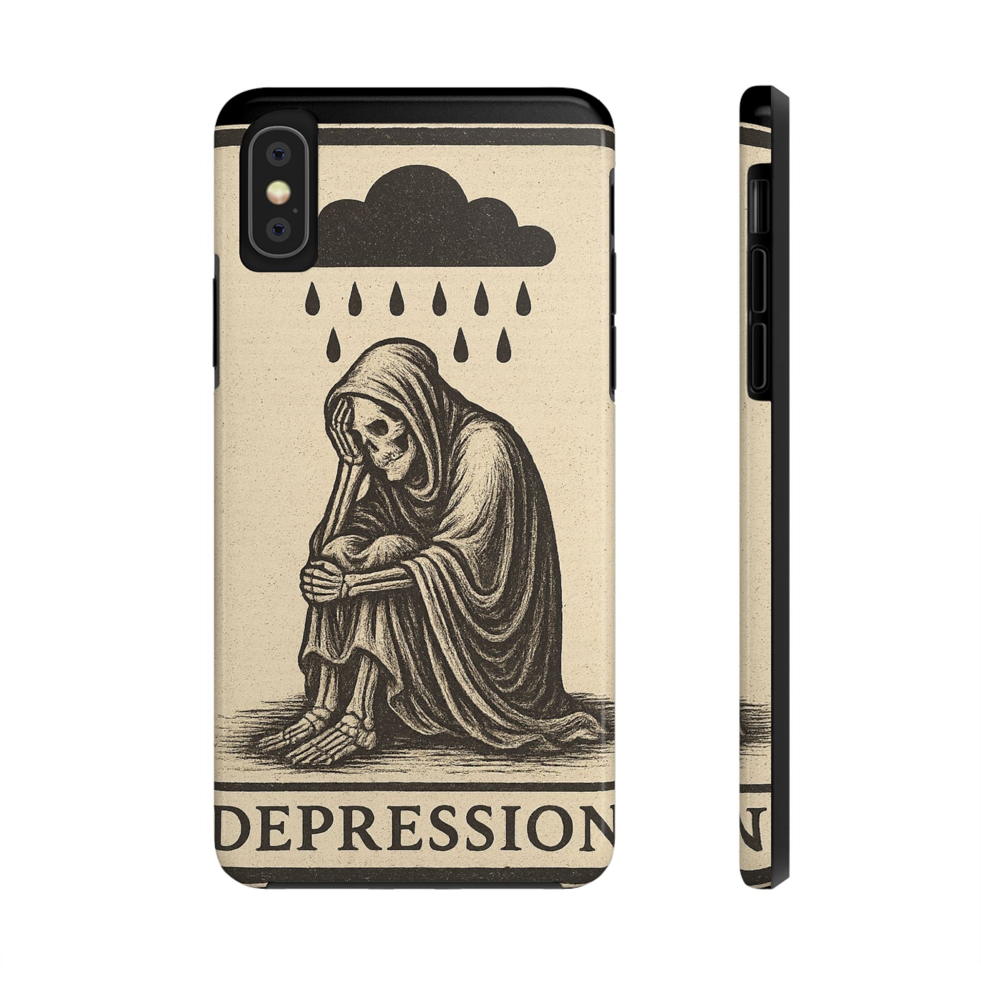 Dark Humor Phone Case, Goth iPhone Cover, Macabre Gift, Depression Art Case, Unique Phone Protector