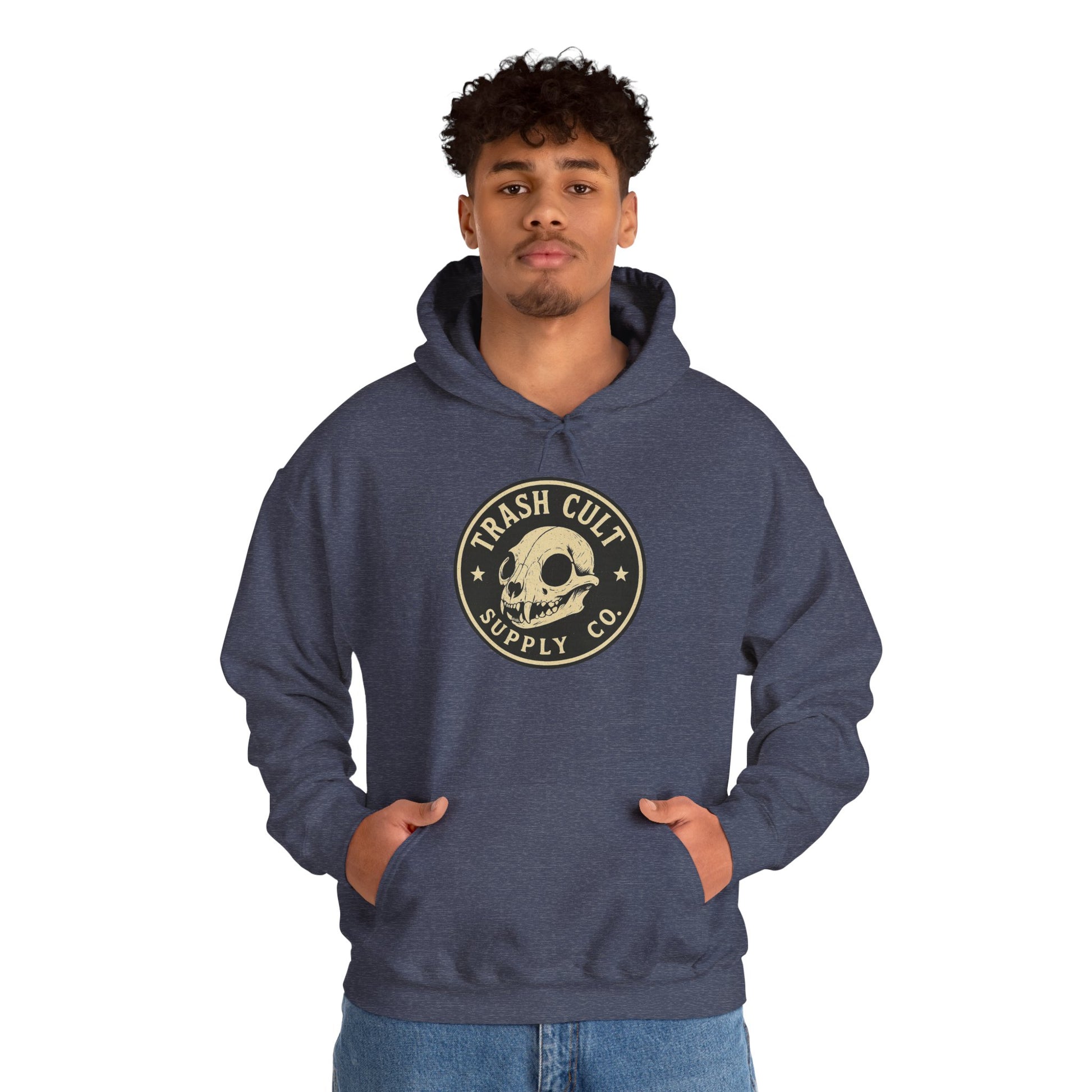 Trash Cult Hooded Sweatshirt, Unisex Hoodie with Skull Design, Perfect for Casual Wear, Gifts for Friends, Cozy Fashion
