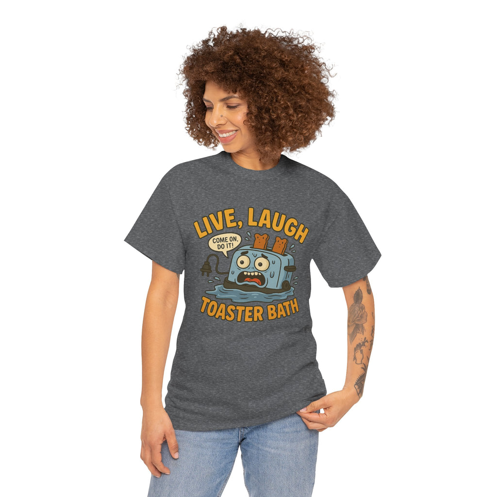 Funny Toaster Bath Tee, Humorous Unisex Shirt, Gift for Friends, Lightweight Cotton Tee, Birthday Party Outfit