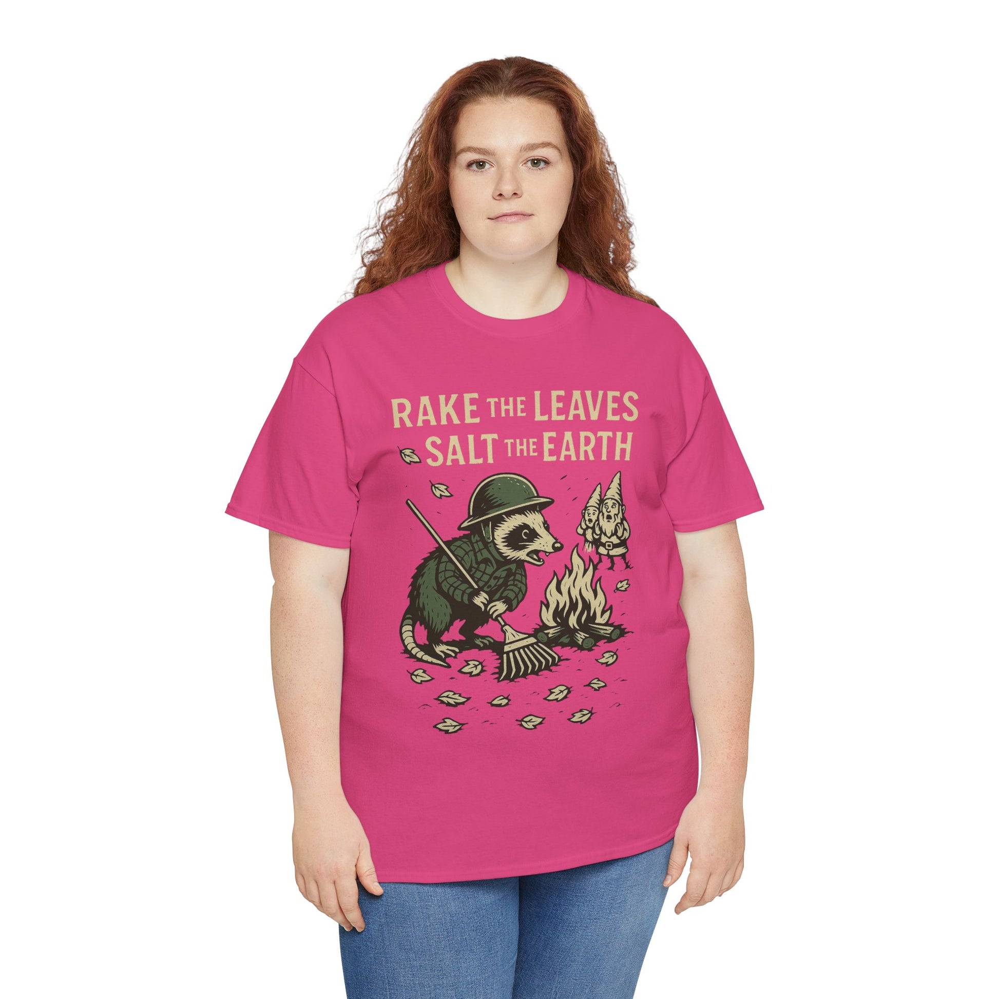 Rake the Leaves Salt the Earth Shirt – Possum Yard Warfare Tee – Fall of Humanity Collection – Trash Cult Supply Co.