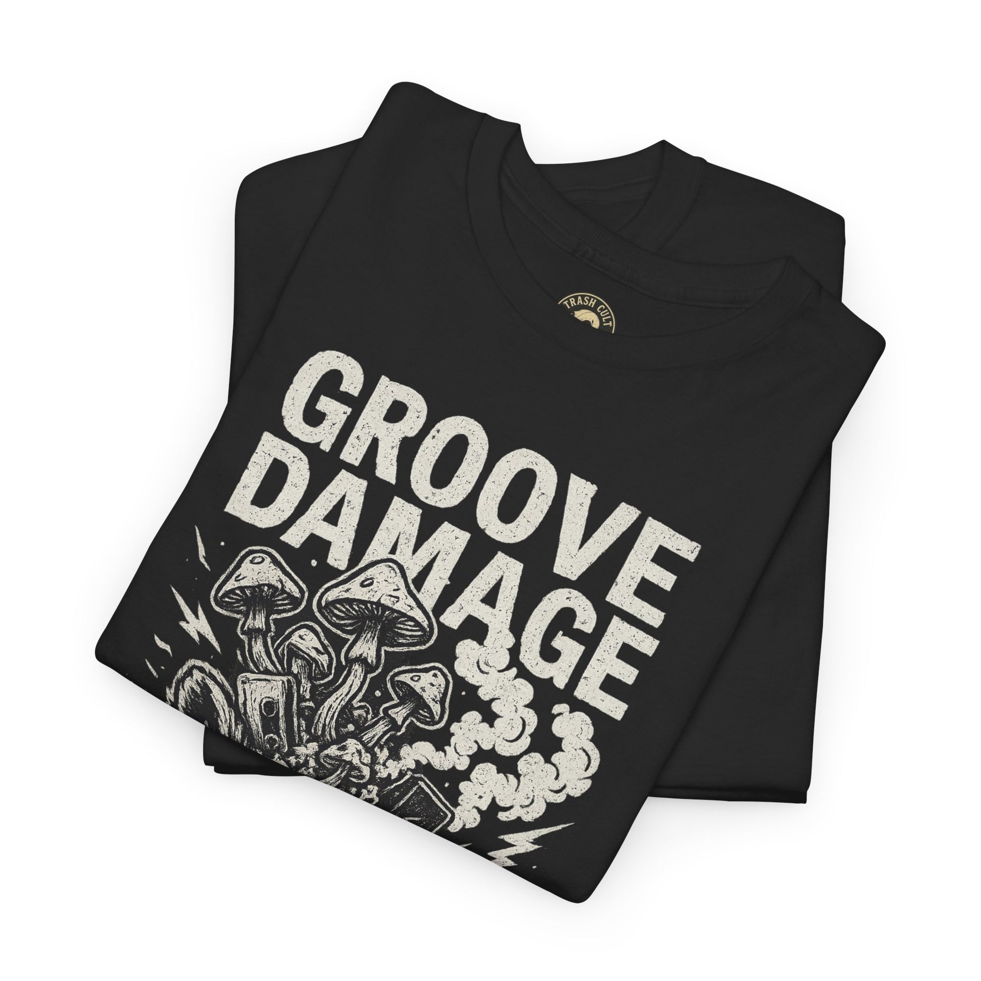 Groove Damage T-Shirt – A Proper Axe x Trash Cult Collab – Stoner Groove Punk Shirt