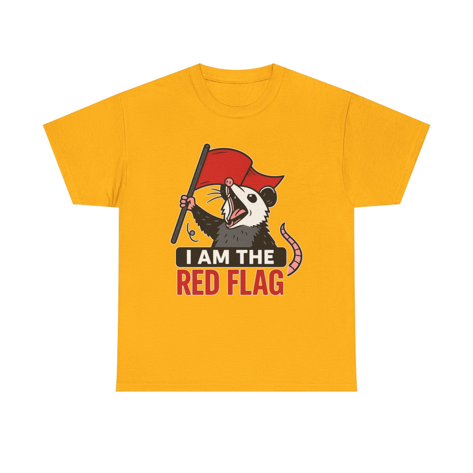 T-Shirt — "I Am The Red Flag" Possum Graphic Tee