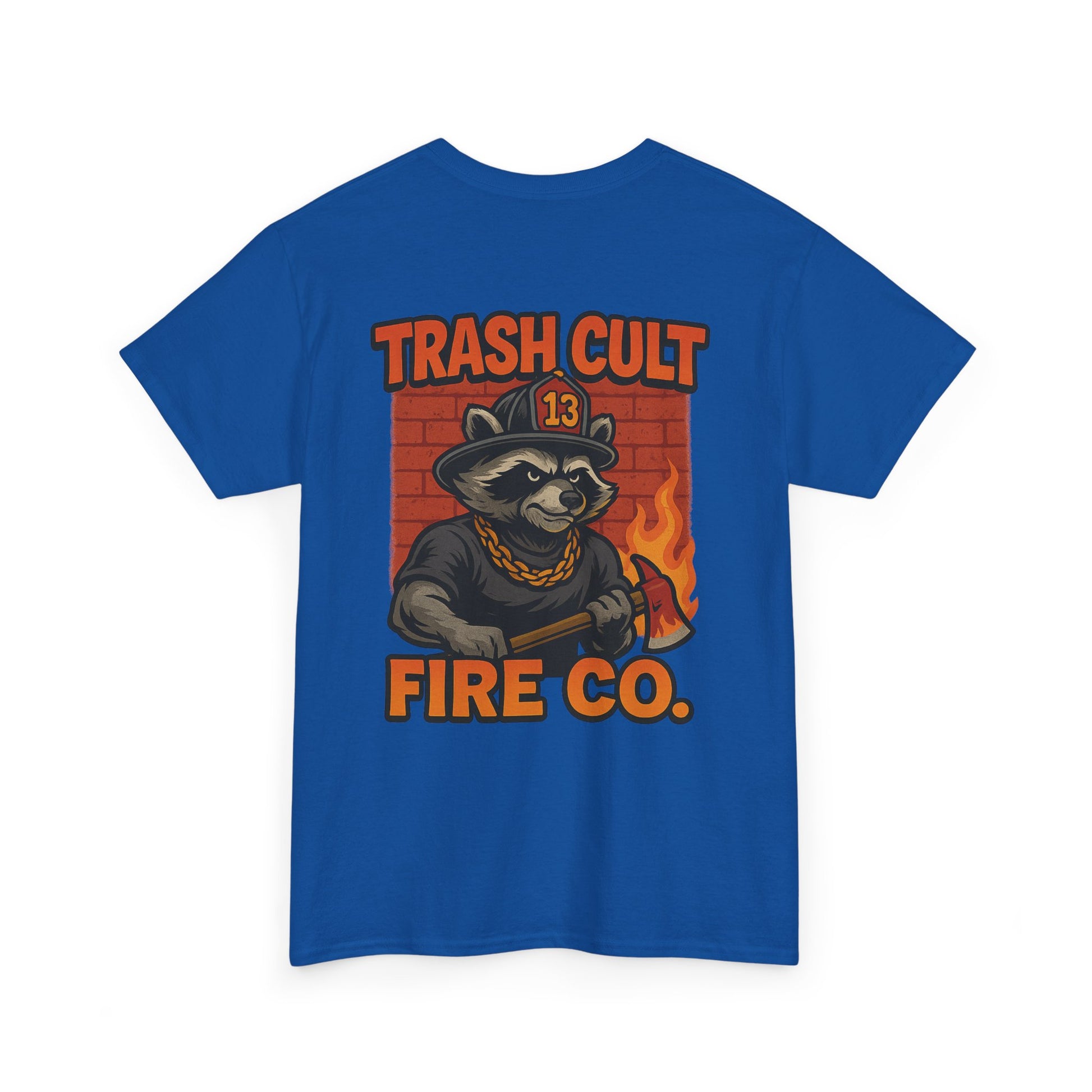 Trash Cult Fire Co. Unisex Tee - Quirky Raccoon Design, Fun Gift, Casual Wear, Firefighter Humor, Unique Apparel