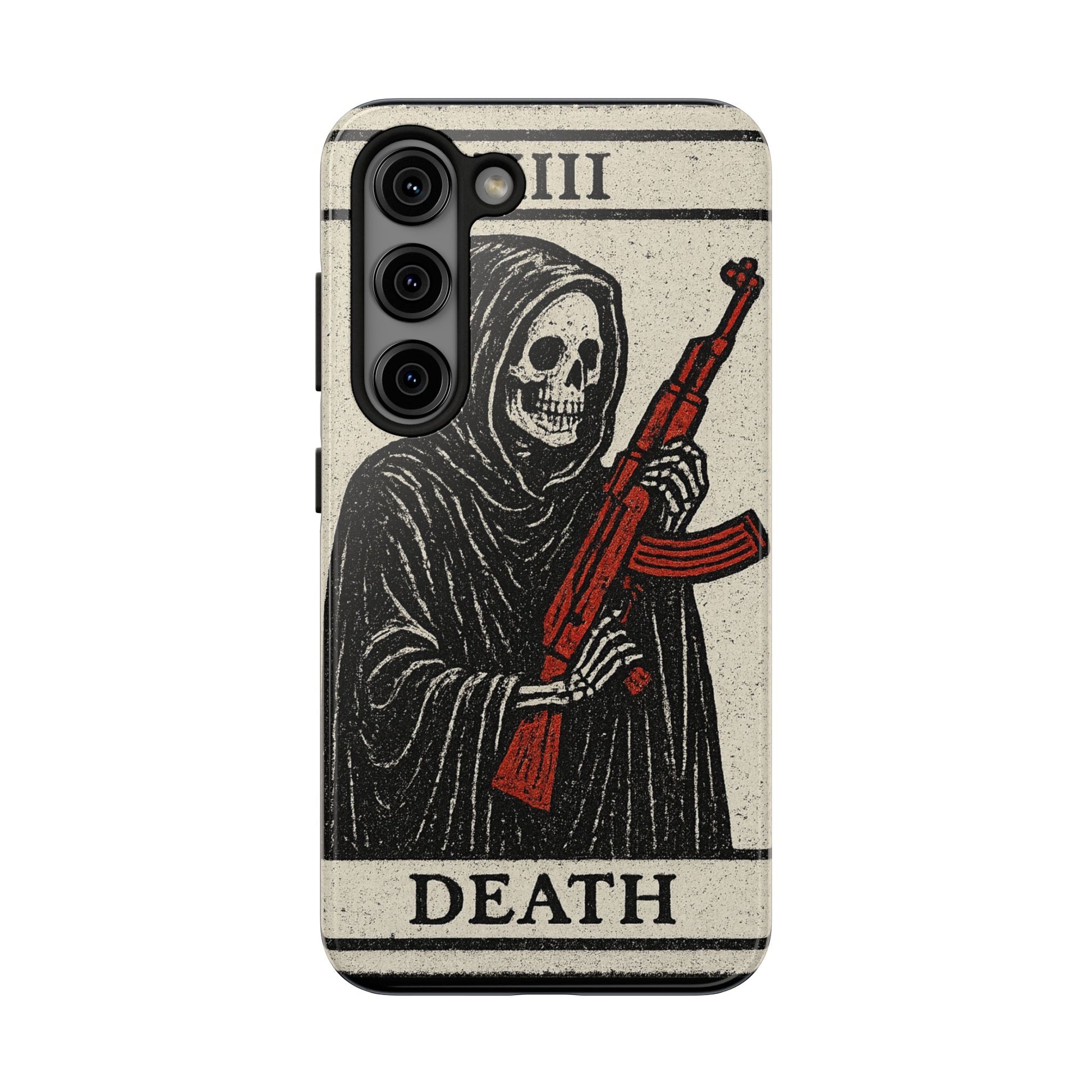 Grim Reaper Phone Case, Tough Phone Case for Gamers, Unique Smartphone Accessories, Halloween Decor, Death-Inspired Gift