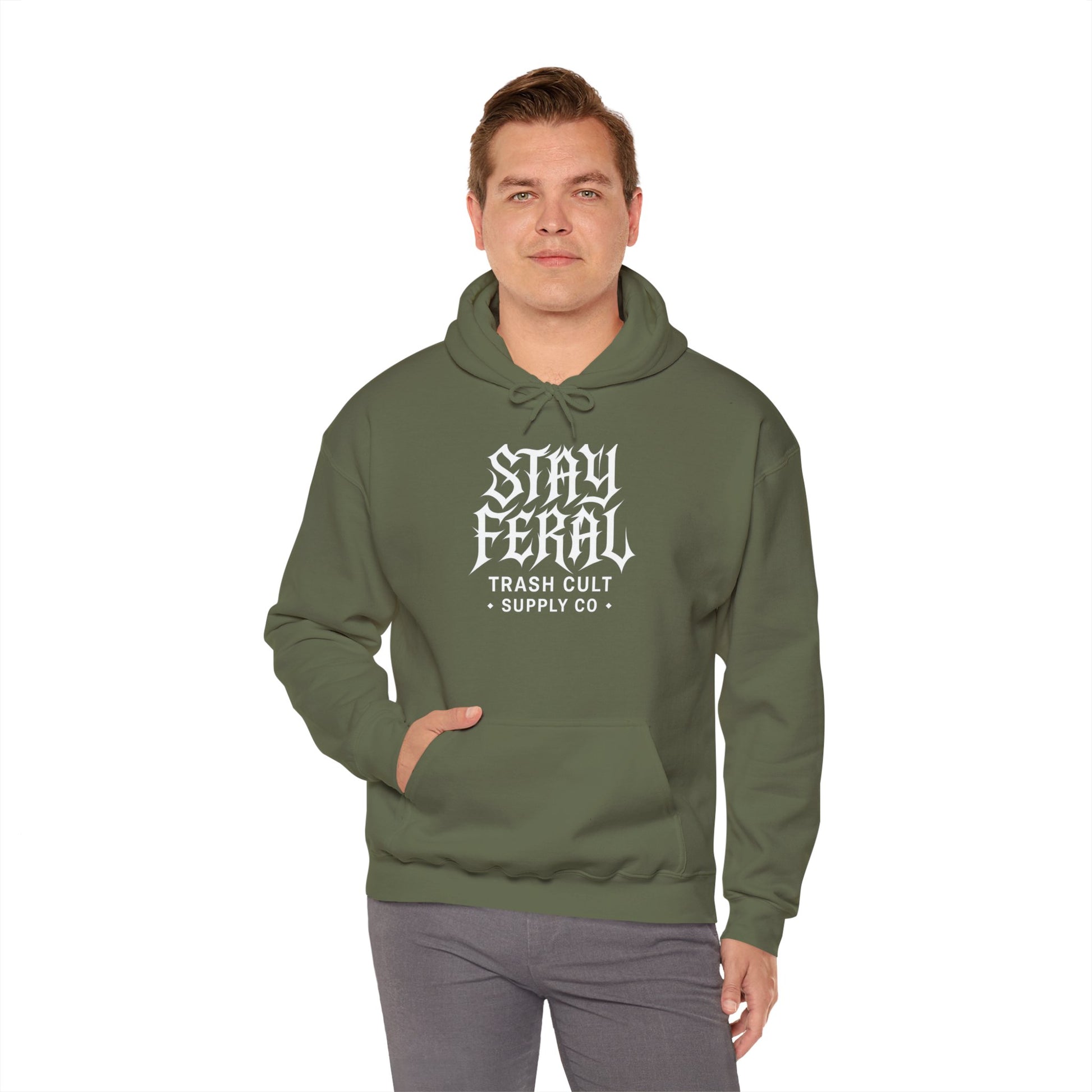 Stay Feral Gothic Hoodie – Trash Cult Supply Co Unisex Pullover