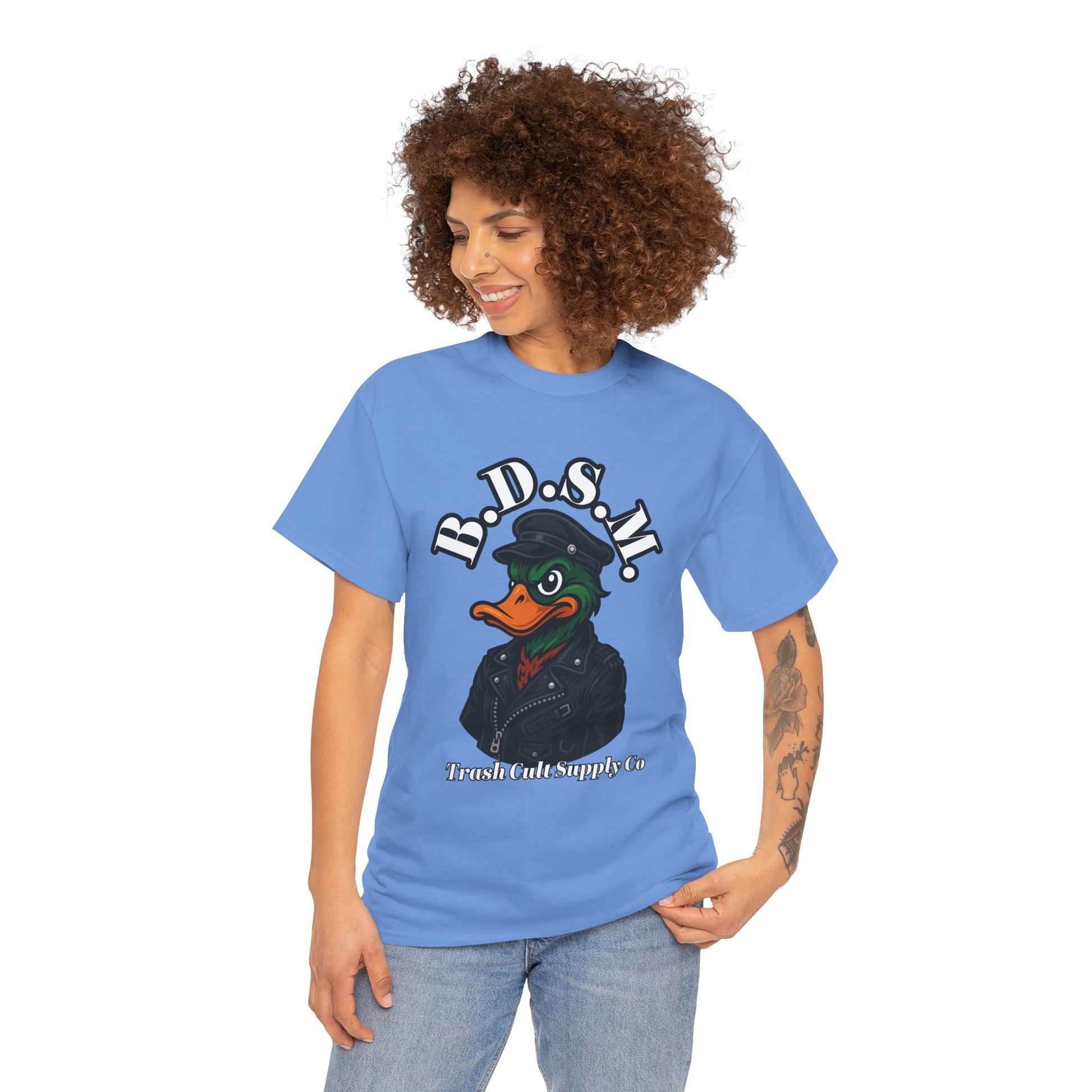 BDSM Mallard Duck Biker Shirt – Funny Biker Duck Tee on Gildan 5000