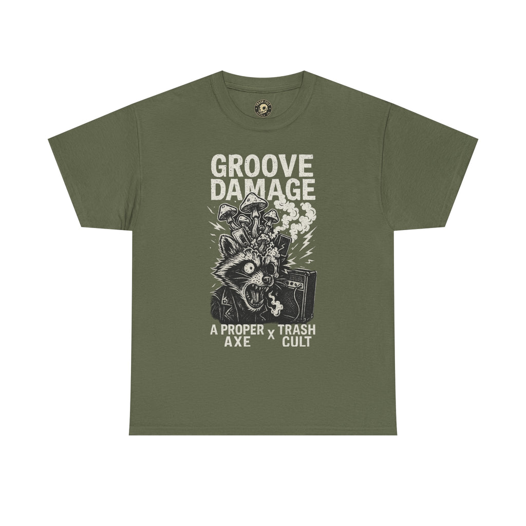 Groove Damage T-Shirt – A Proper Axe x Trash Cult Collab – Stoner Groove Punk Shirt
