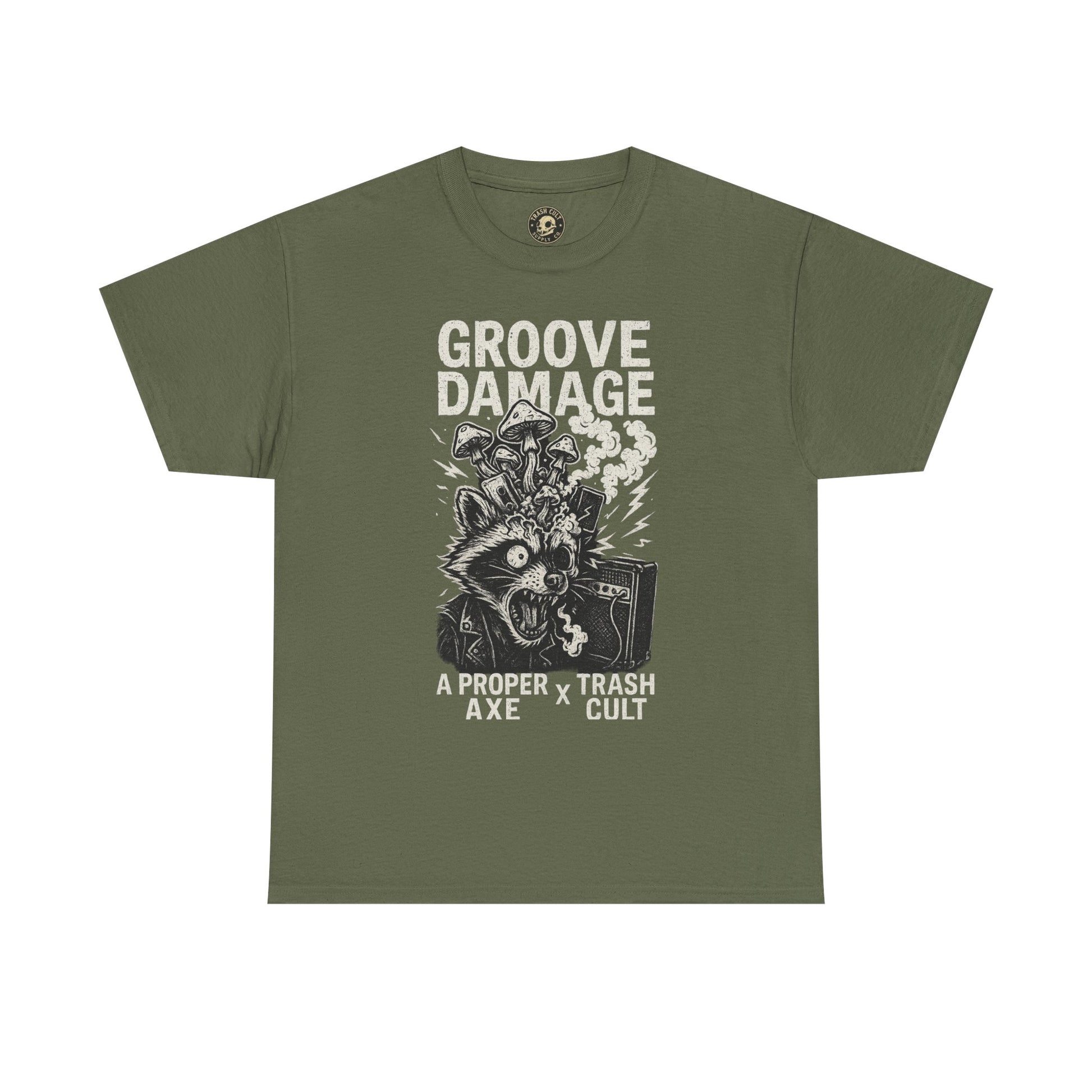 Groove Damage T-Shirt – A Proper Axe x Trash Cult Collab – Stoner Groove Punk Shirt