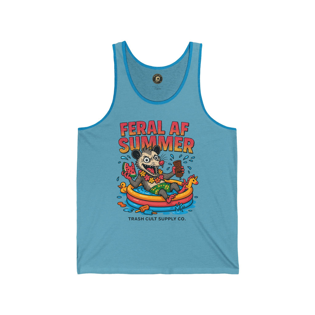 Feral AF Summer Possum Jersey Tank Top | Trash Cult Supply Co.