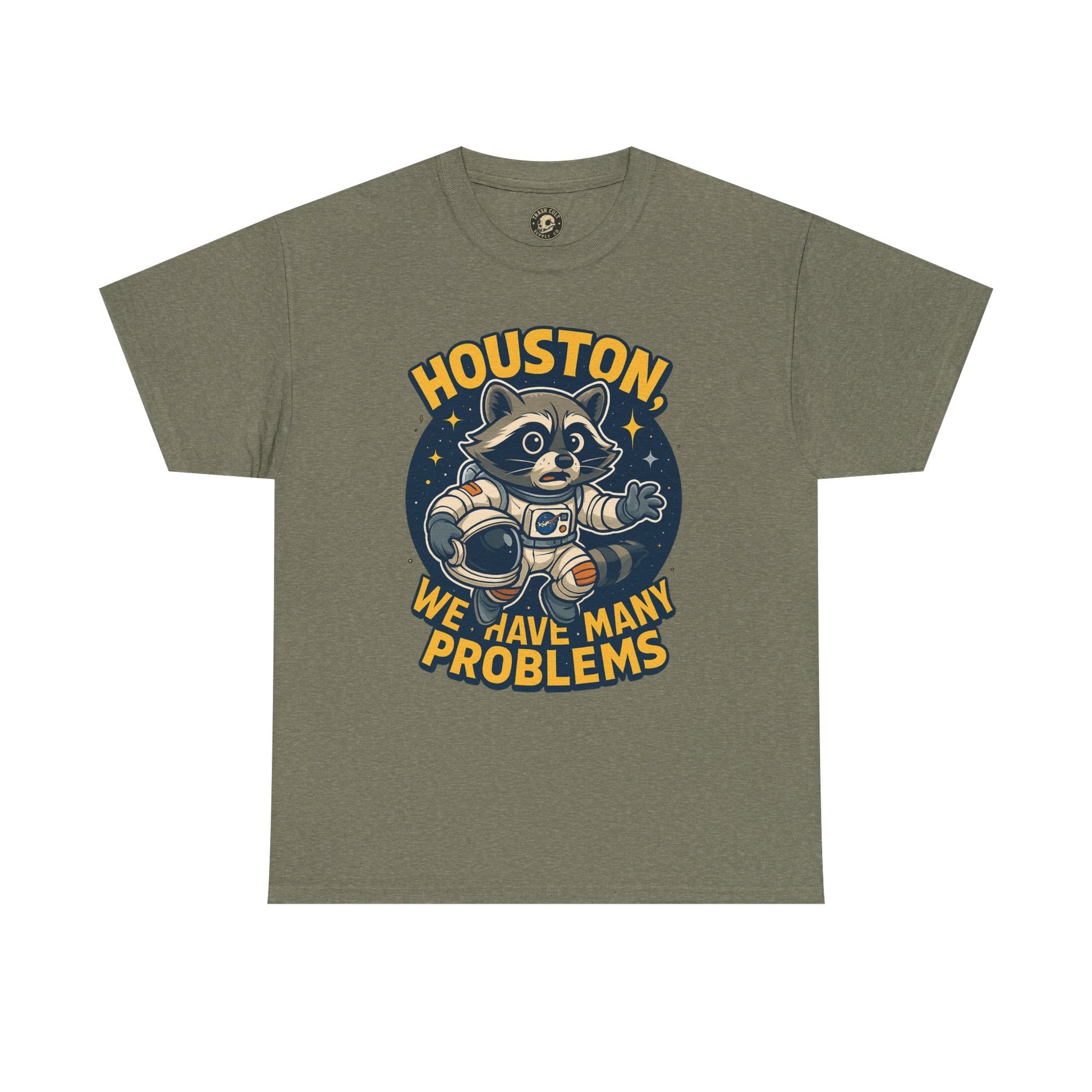 Houston We Have Many Problems T-Shirt, Unisex Graphic Tee, Space-Themed Apparel, Funny Gift for Astronaut Lovers, Casual Wear, Nerdy T-Shirt