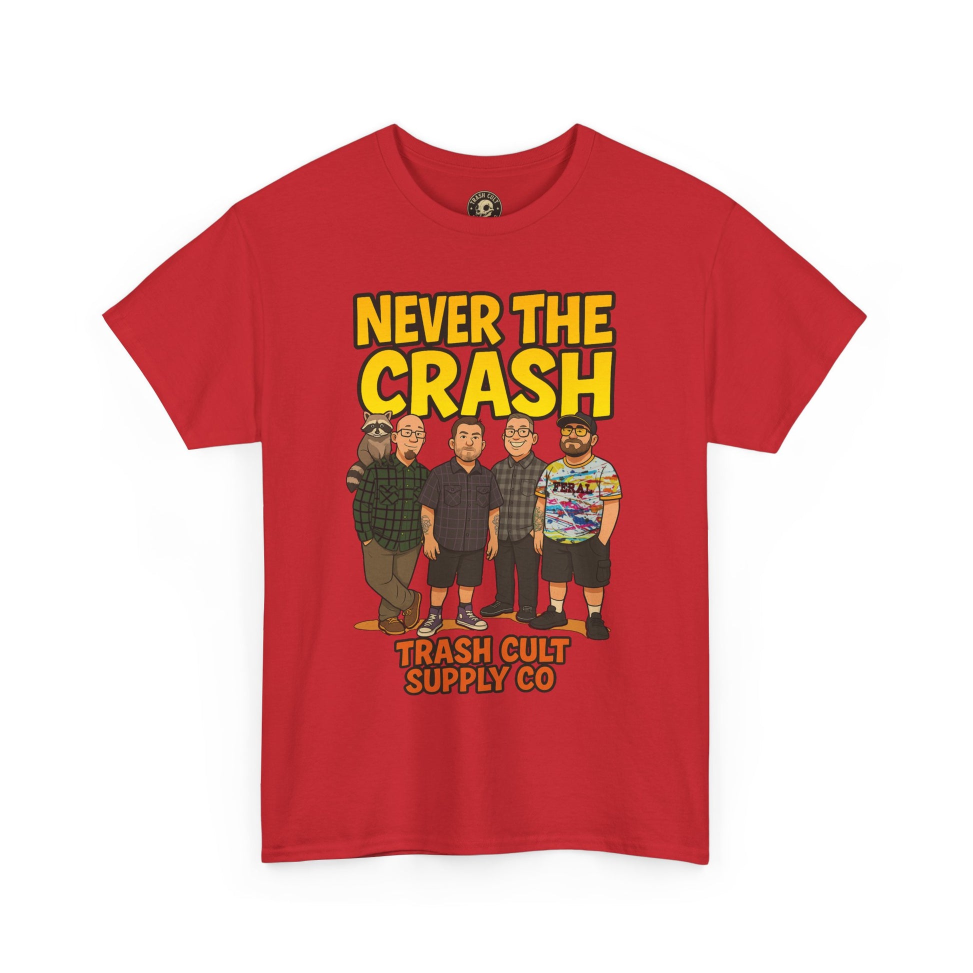 Never The Crash Band Shirt – Bold Graffiti Logo Tee - EXCLUSIVE | Gildan 5000