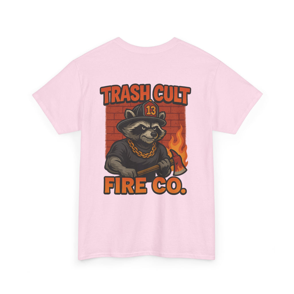 Trash Cult Fire Co. Unisex Tee - Quirky Raccoon Design, Fun Gift, Casual Wear, Firefighter Humor, Unique Apparel