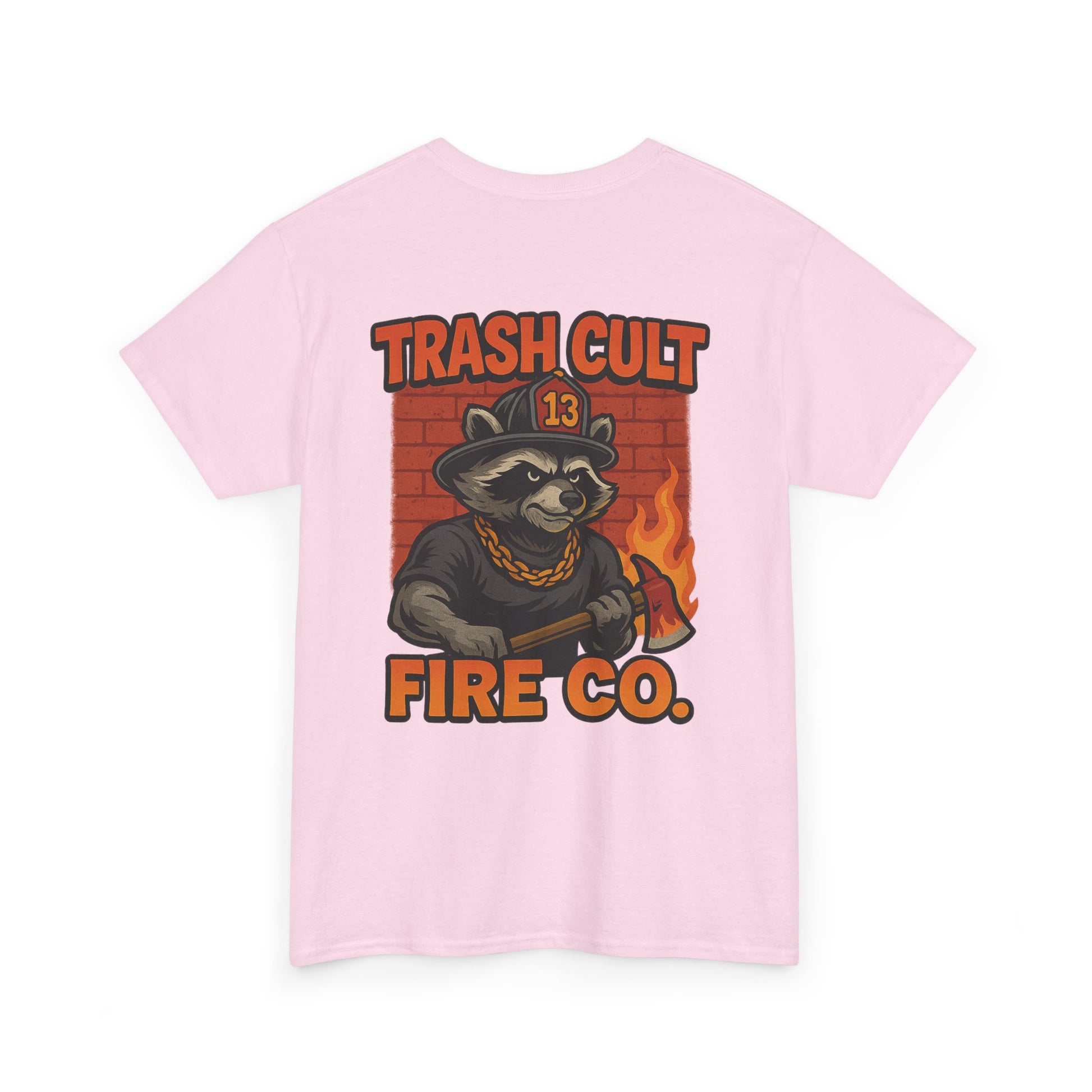 Trash Cult Fire Co. Unisex Tee - Quirky Raccoon Design, Fun Gift, Casual Wear, Firefighter Humor, Unique Apparel