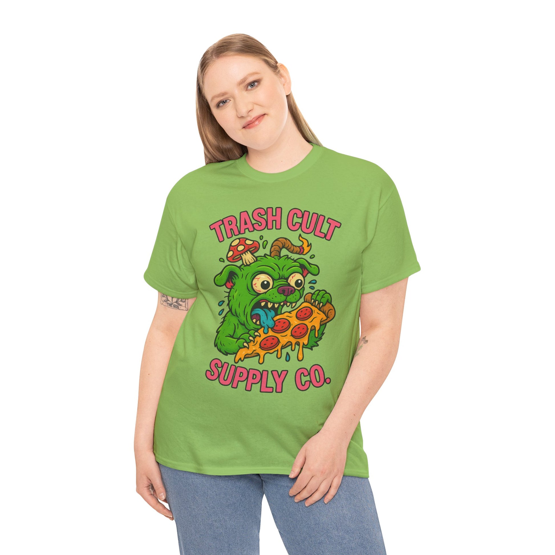 Feral Pizza Monster Shirt – Trash Cult Supply Co | Gildan 5000 Graphic Tee