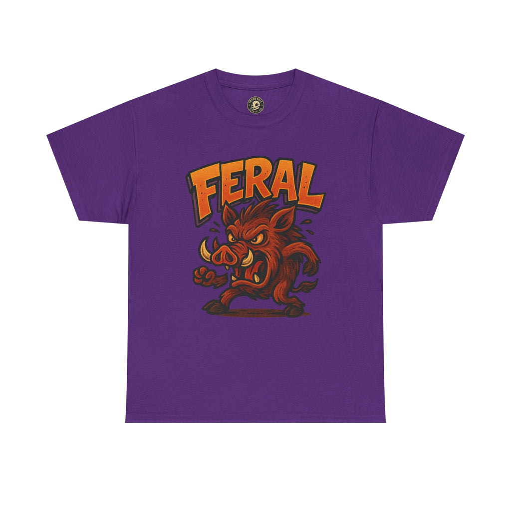Feral Boar T-Shirt – Bold Unisex Animal Graphic Tee | Funny Cotton Shirt for Chaos Creatures