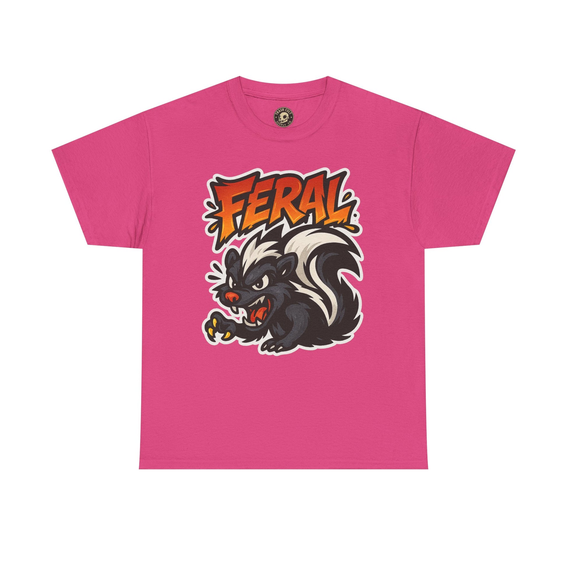 Feral  Skunk Graphic Tee, Cool T-Shirt, Streetwear Style, Unique Gift, Animal Lover Apparel, Fun Casual Wear