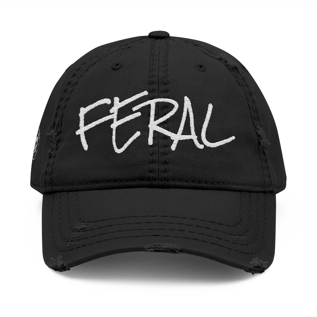 FERAL Distressed Dad Hat – Stay Weird Vintage Cap
