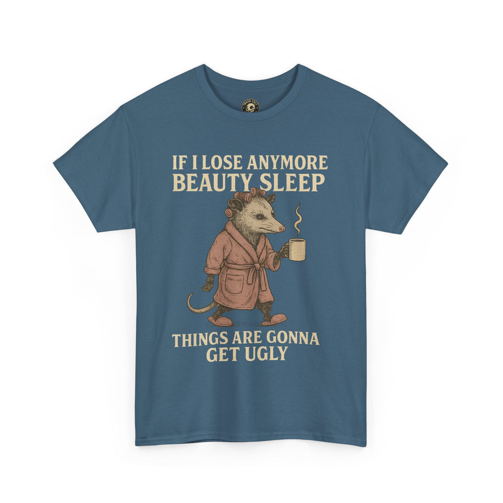Funny Unisex Heavy Cotton Tee - "If I Lose Anymore Beauty Sleep, Things Are Gonna Get Ugly" - Gift, Sleepwear, Humor, Casual Wear, [...]
