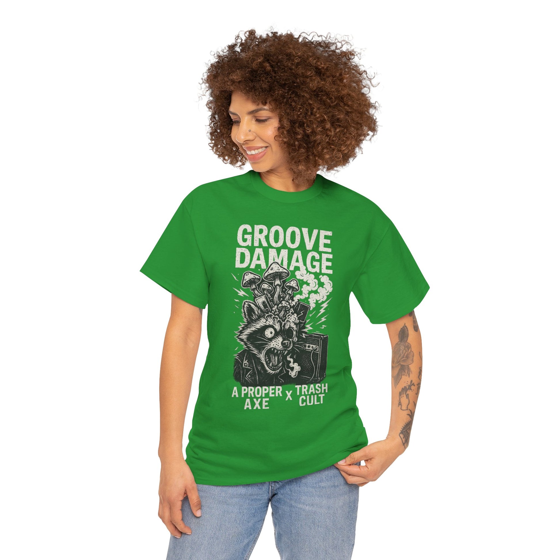 Groove Damage T-Shirt – A Proper Axe x Trash Cult Collab – Stoner Groove Punk Shirt