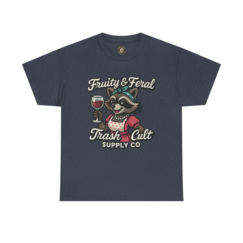 Fruity & Feral Raccoon Housewife Tee – Trash Cult Supply Co. on Gildan 5000