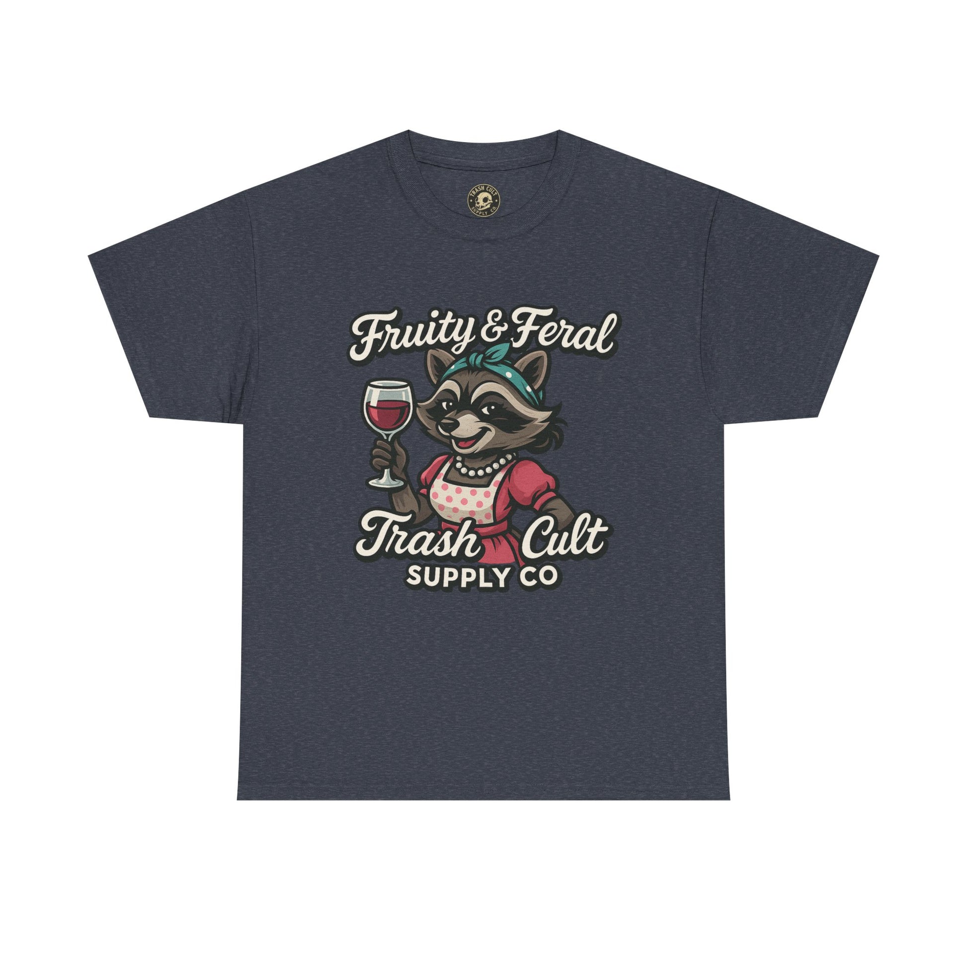 Fruity & Feral Raccoon Housewife Tee – Trash Cult Supply Co. on Gildan 5000