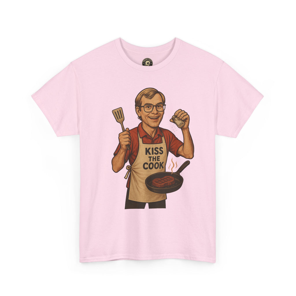 Kiss the Cook Dark Humor Chef Shirt – Creepy Retro Kitchen Parody